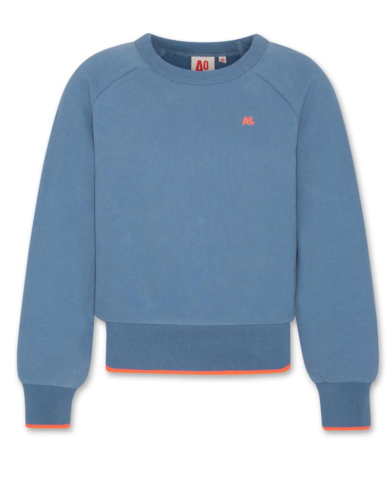 Aya Raglan Sweater Logo - Blue