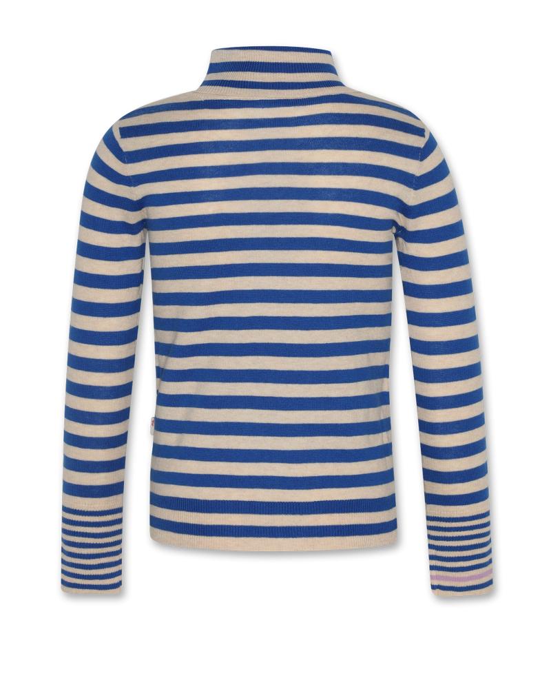 Vicky Turtle-Neck Stripe - Bright Blue