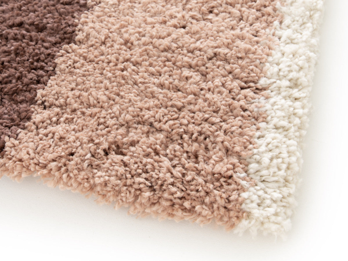 Tapis poils mi-longs CLAIRE motif abstrait - Multicolore
