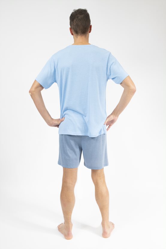 Pyjama Short Homme Bleu Ciel