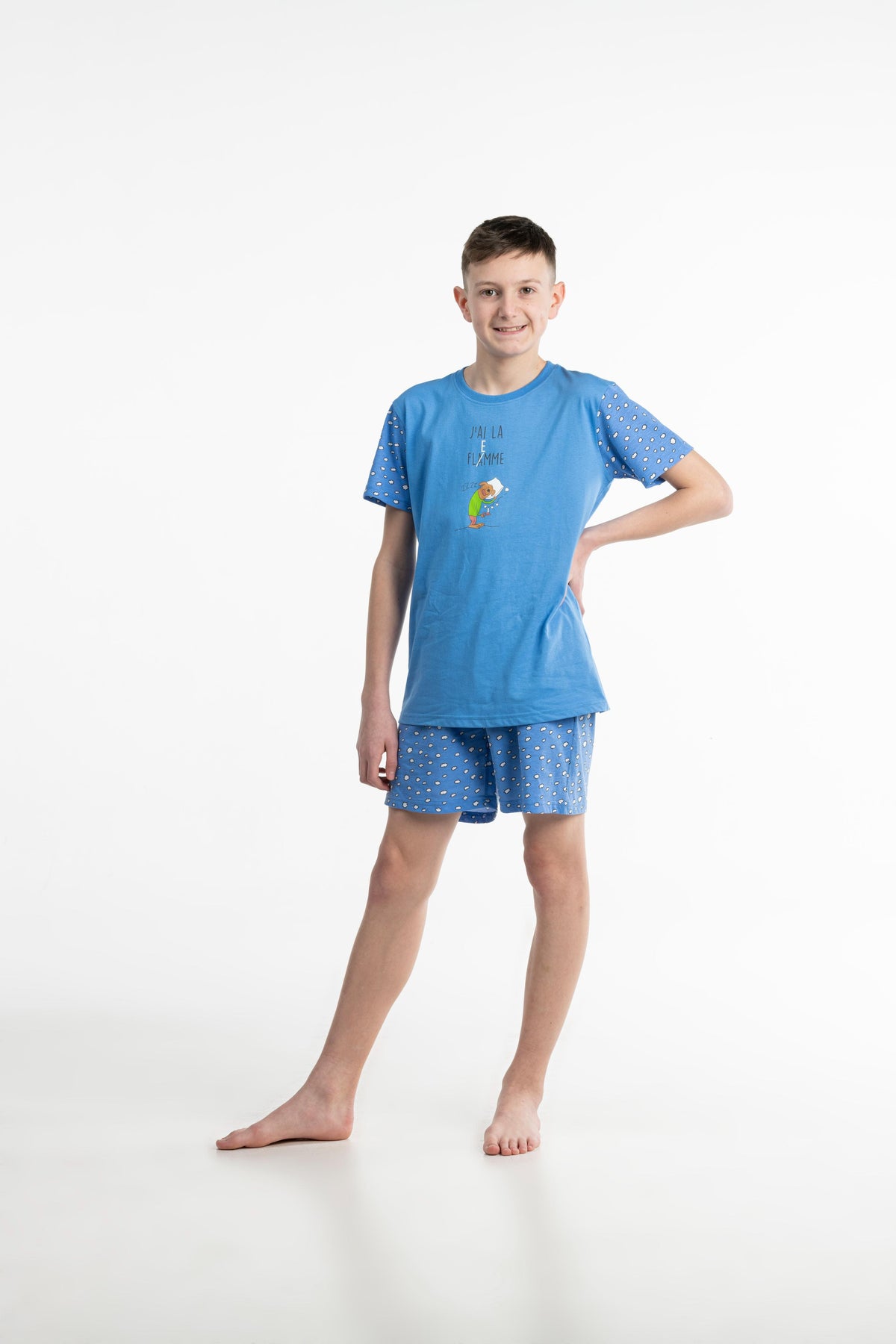 Short Pyjama - Kid - Bleu Moyen