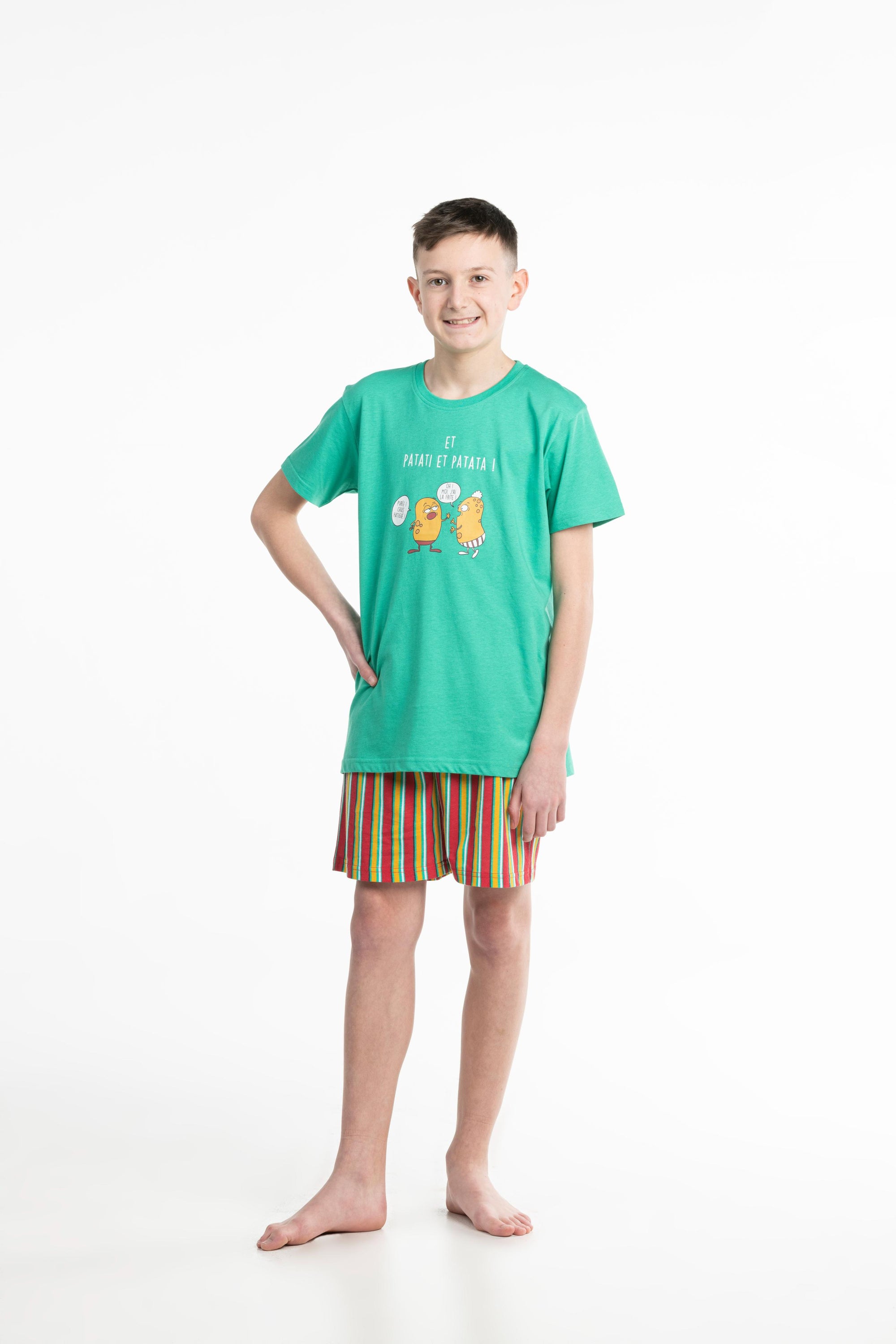 Short Pyjama - Kid - Vert Moyen