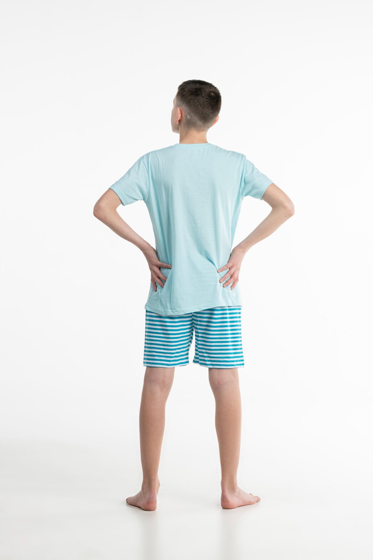 Short Pyjama - Kid - Bleu Eau Claire