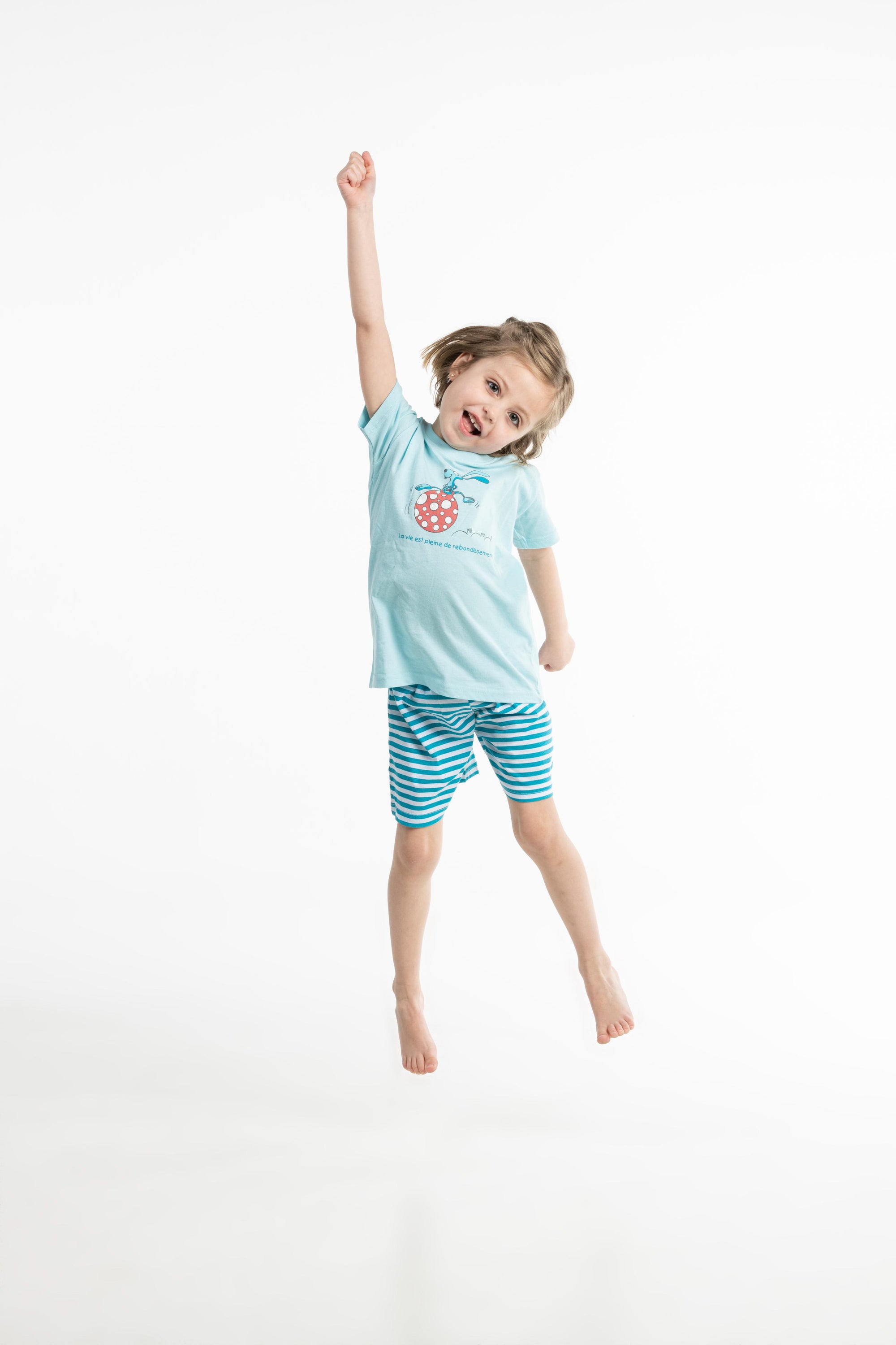 Short Pyjama - Kid - Bleu Eau Claire