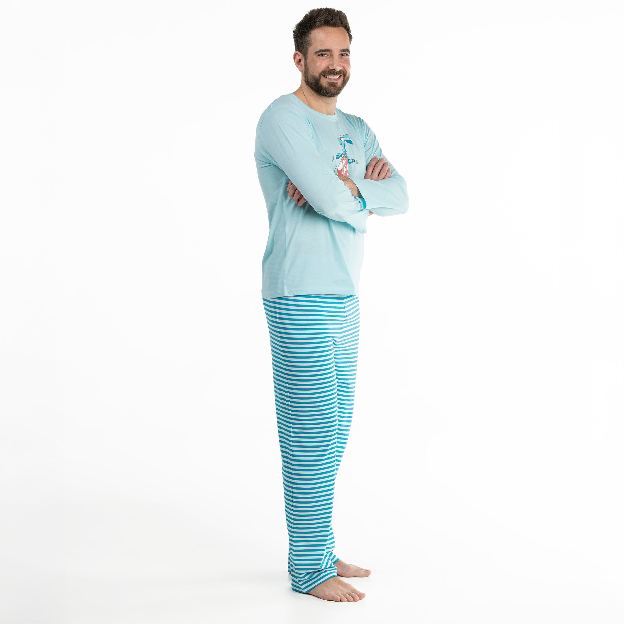 Lange Pyjama - Man - Bleu Eau Claire
