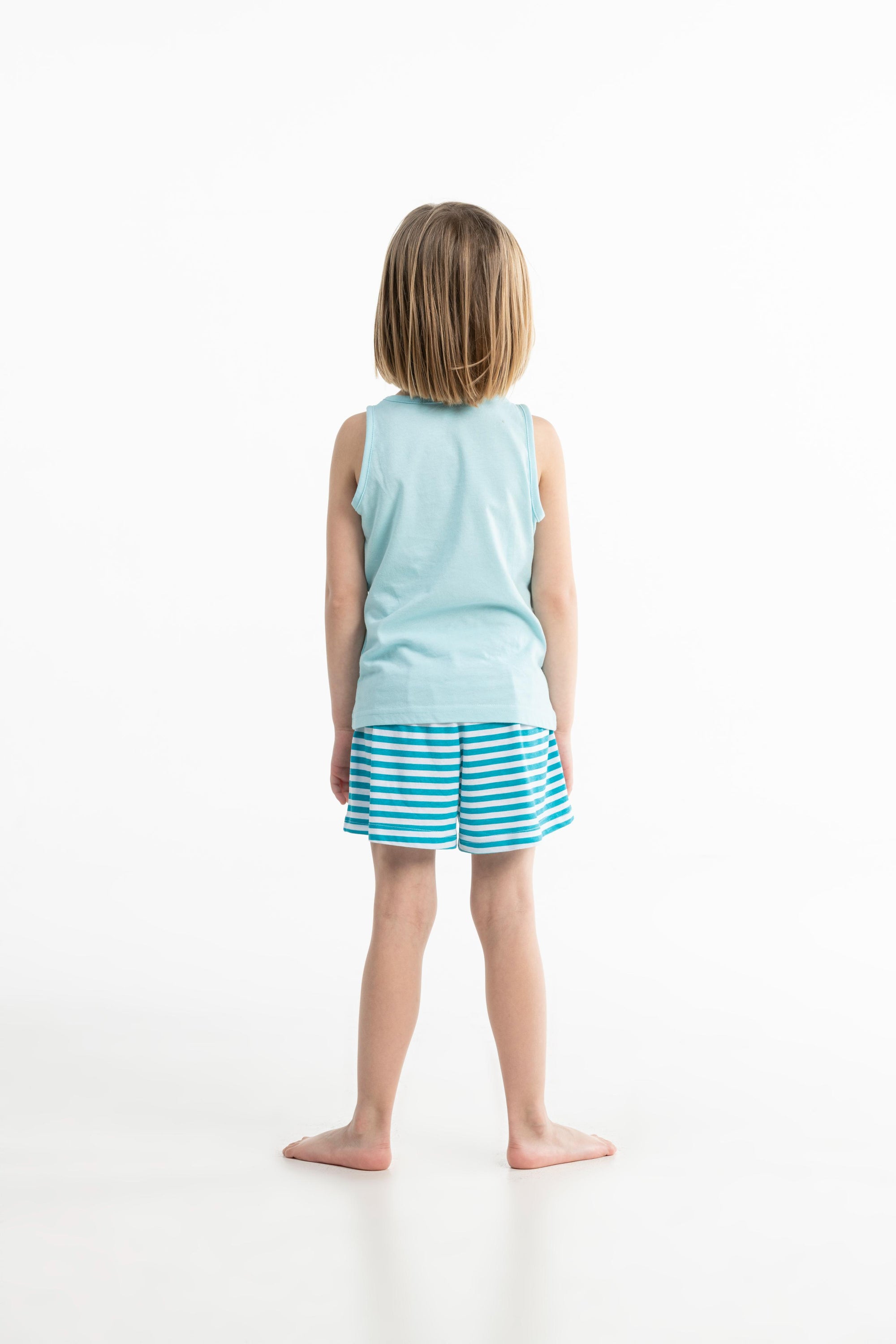 Short Pyjama - Kid - Bleu Eau Claire
