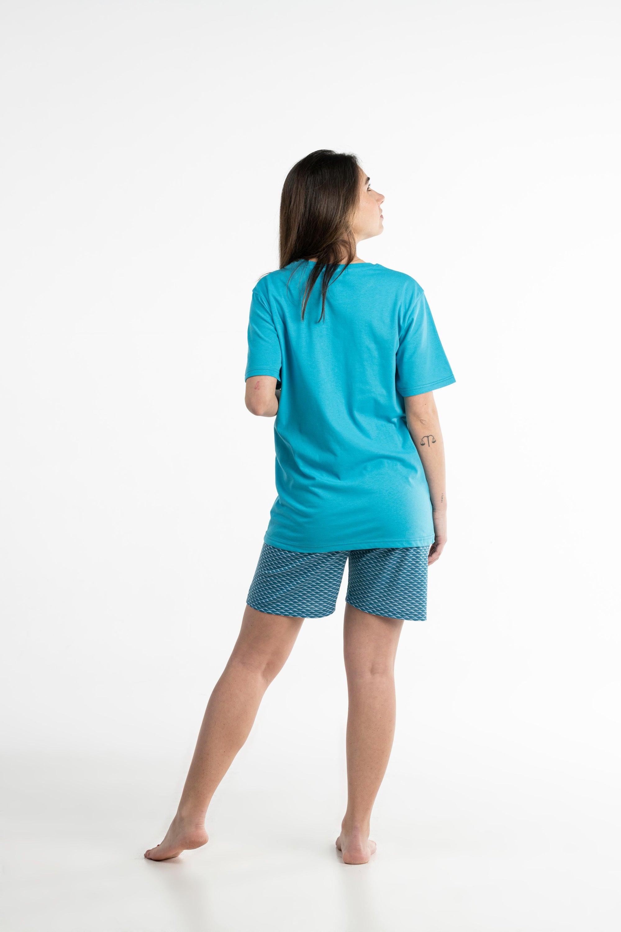 Short Pyjama - Femme - Bleu Horizon