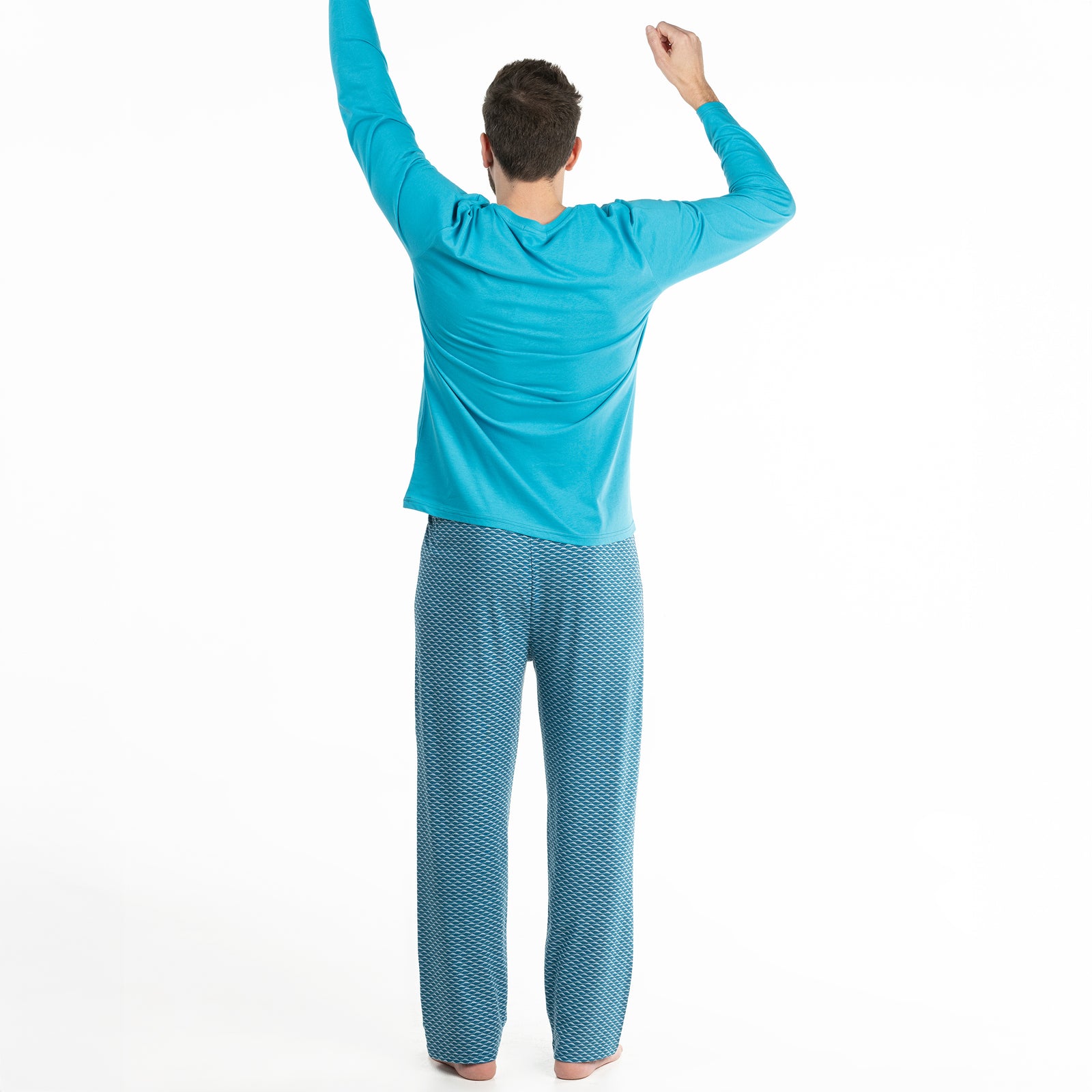 Pyjama long - Homme - Bleu Horizon