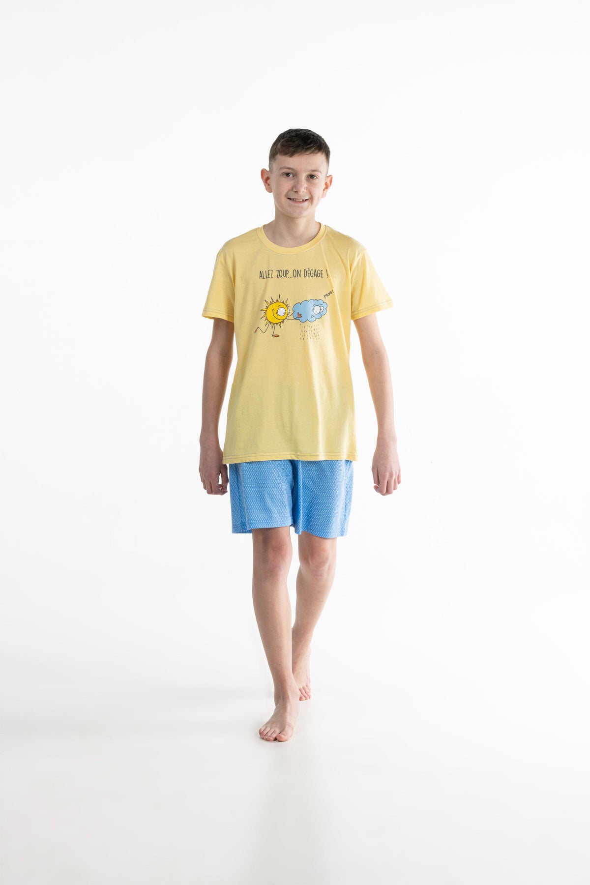 Short Pyjama - Kid - Jaune Sunlight
