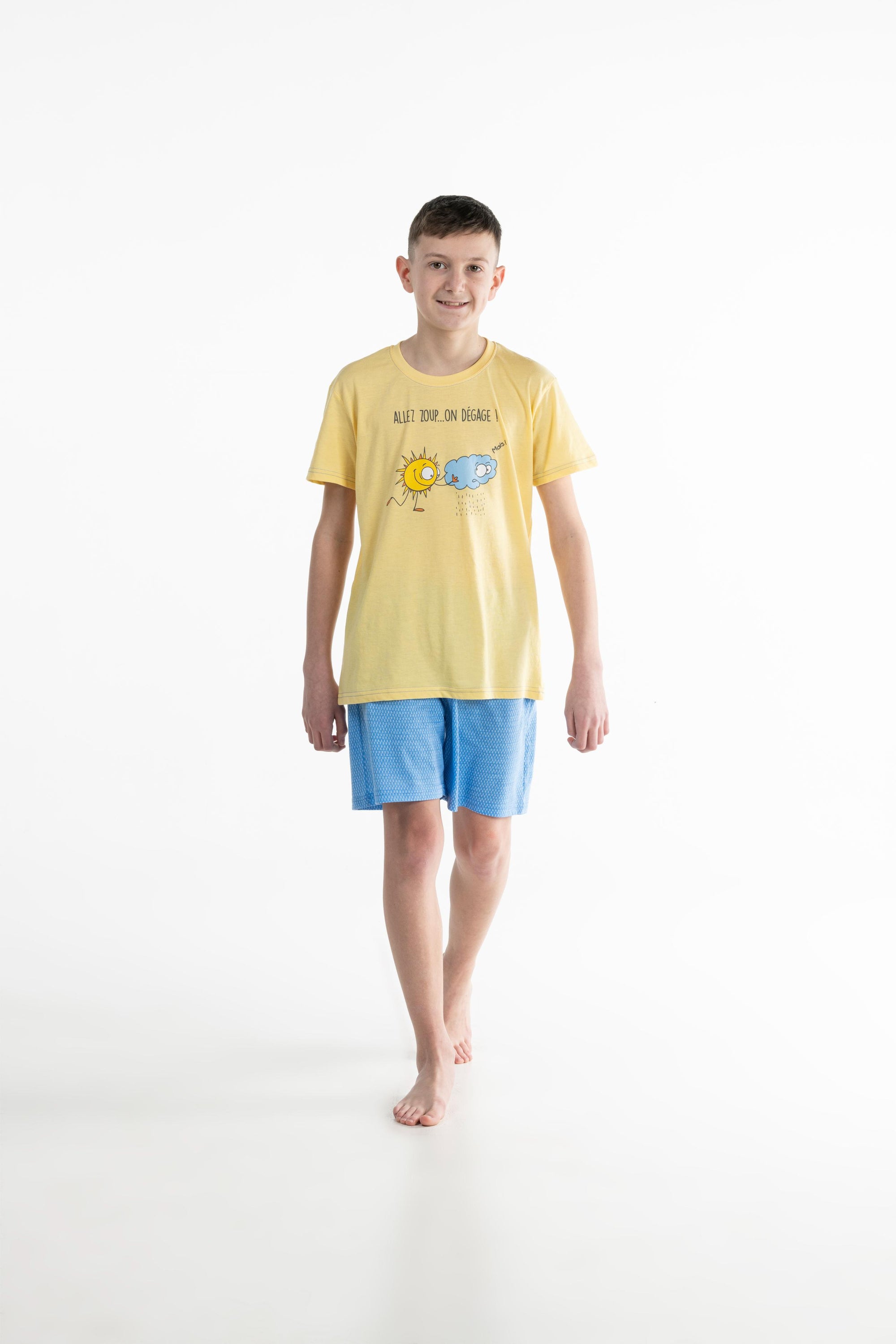 Short Pyjama - Kid - Jaune Sunlight