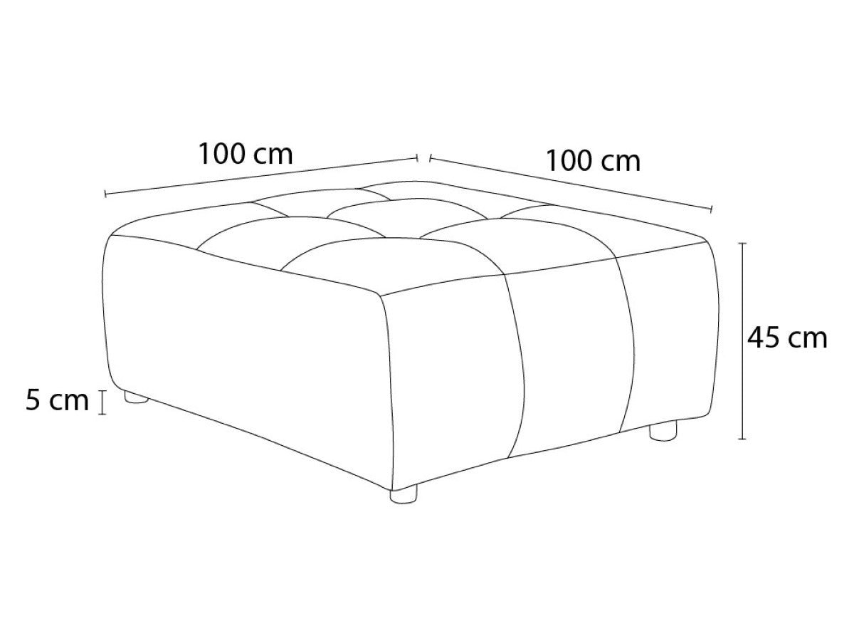 Pouf ARSENE tissu velours