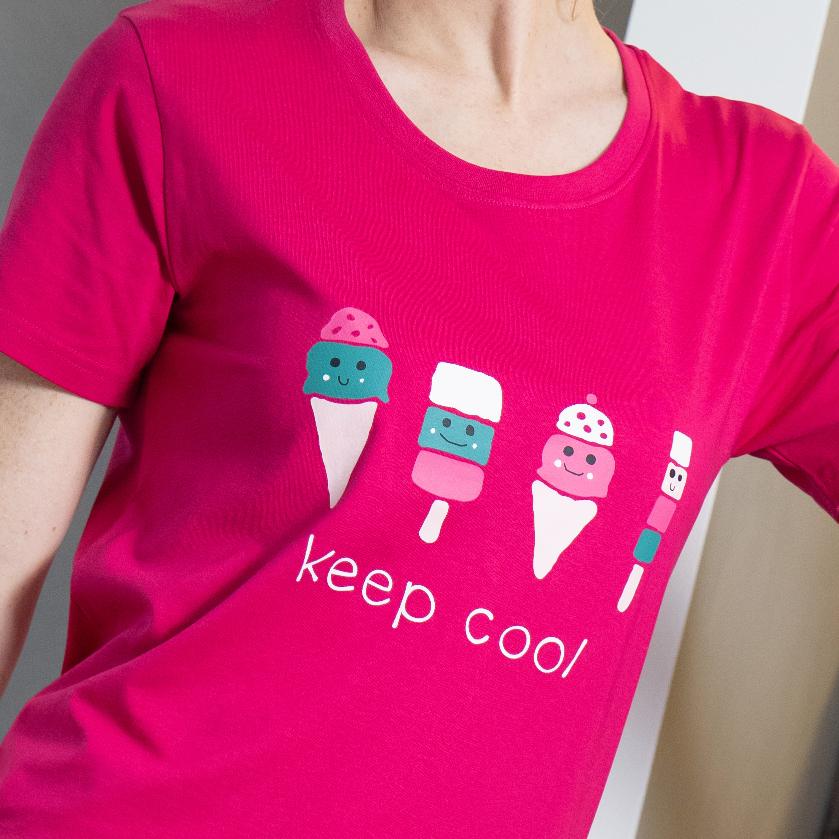 Maxi T-Shirt - Vrouwen - Fuschia