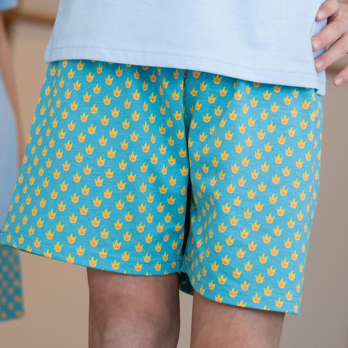 Pyjama Short - Gemengd Kid - Bleu Clair
