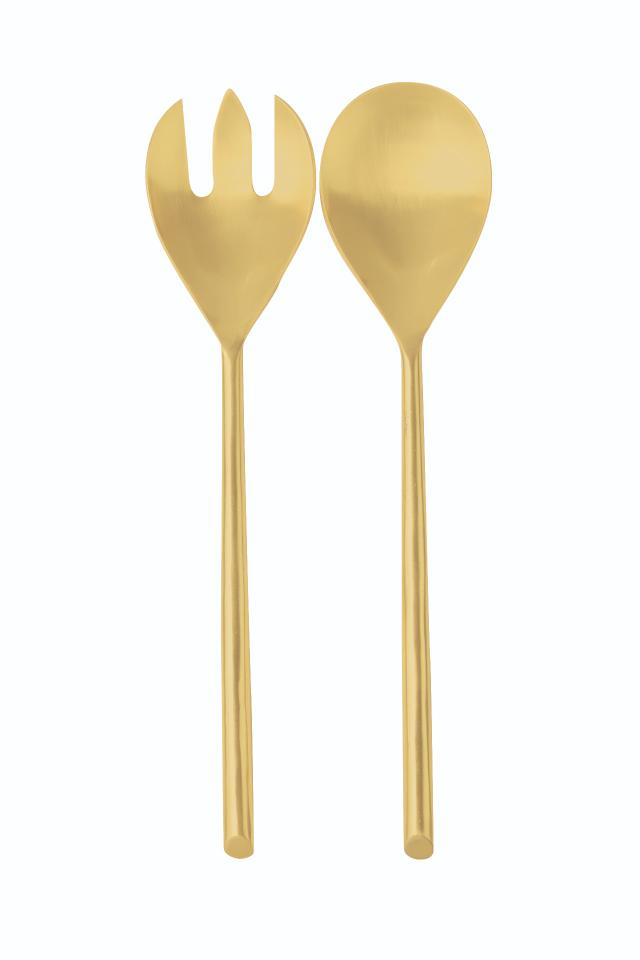 Matte Gold Serving Set