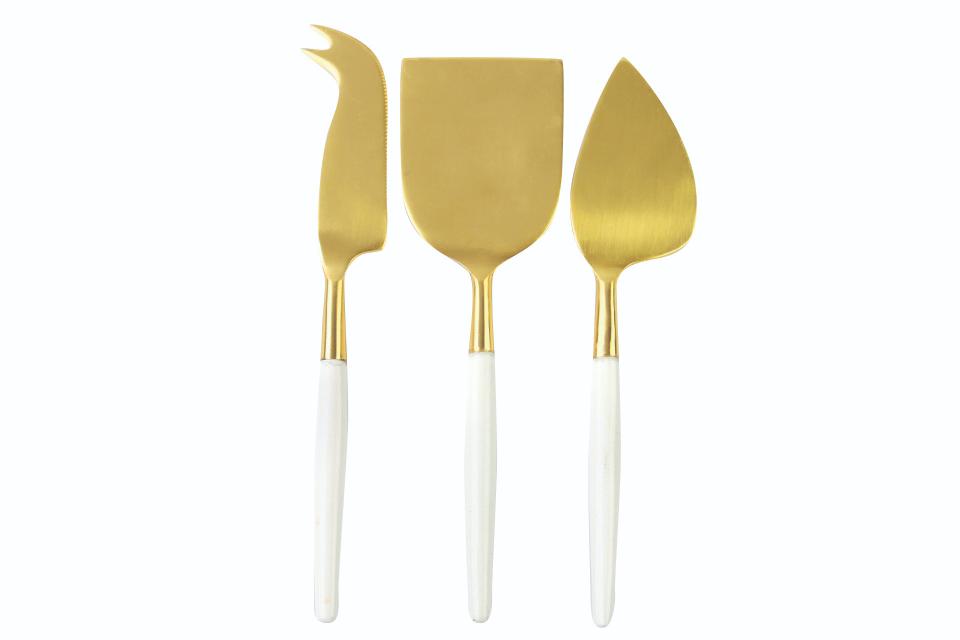 White & Gold Cheese Set