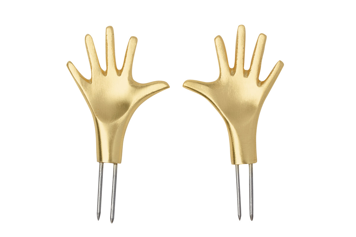 Gold Corn Holders, Hands