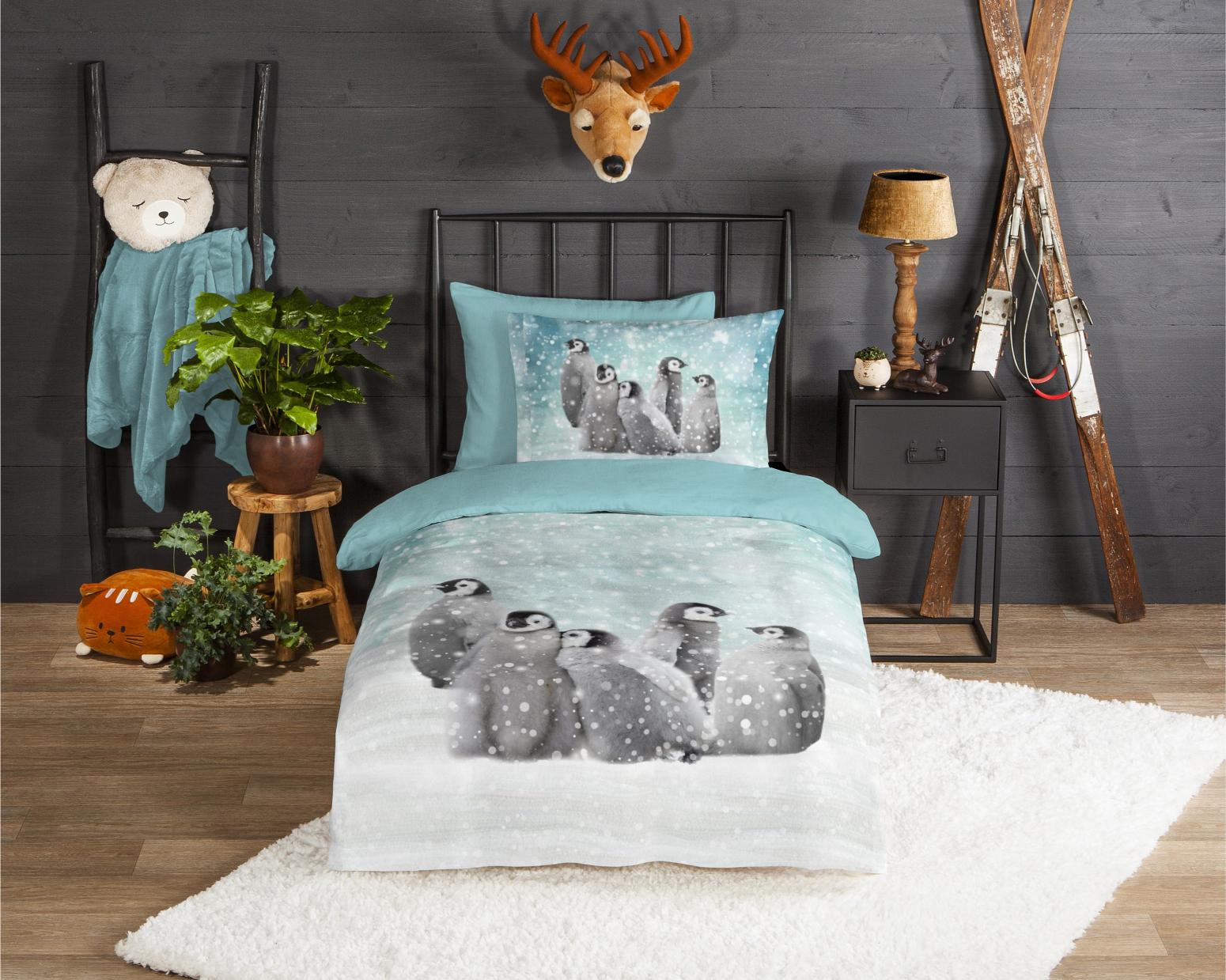 Good Morning - Housse De Couette - Pengu - Blue
