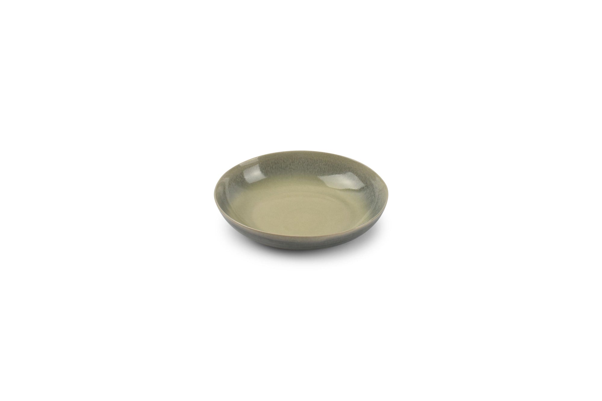ONA - Assiette creuse 22x19xH5cm vert/gris Flint - 1 SET - 2 pièces