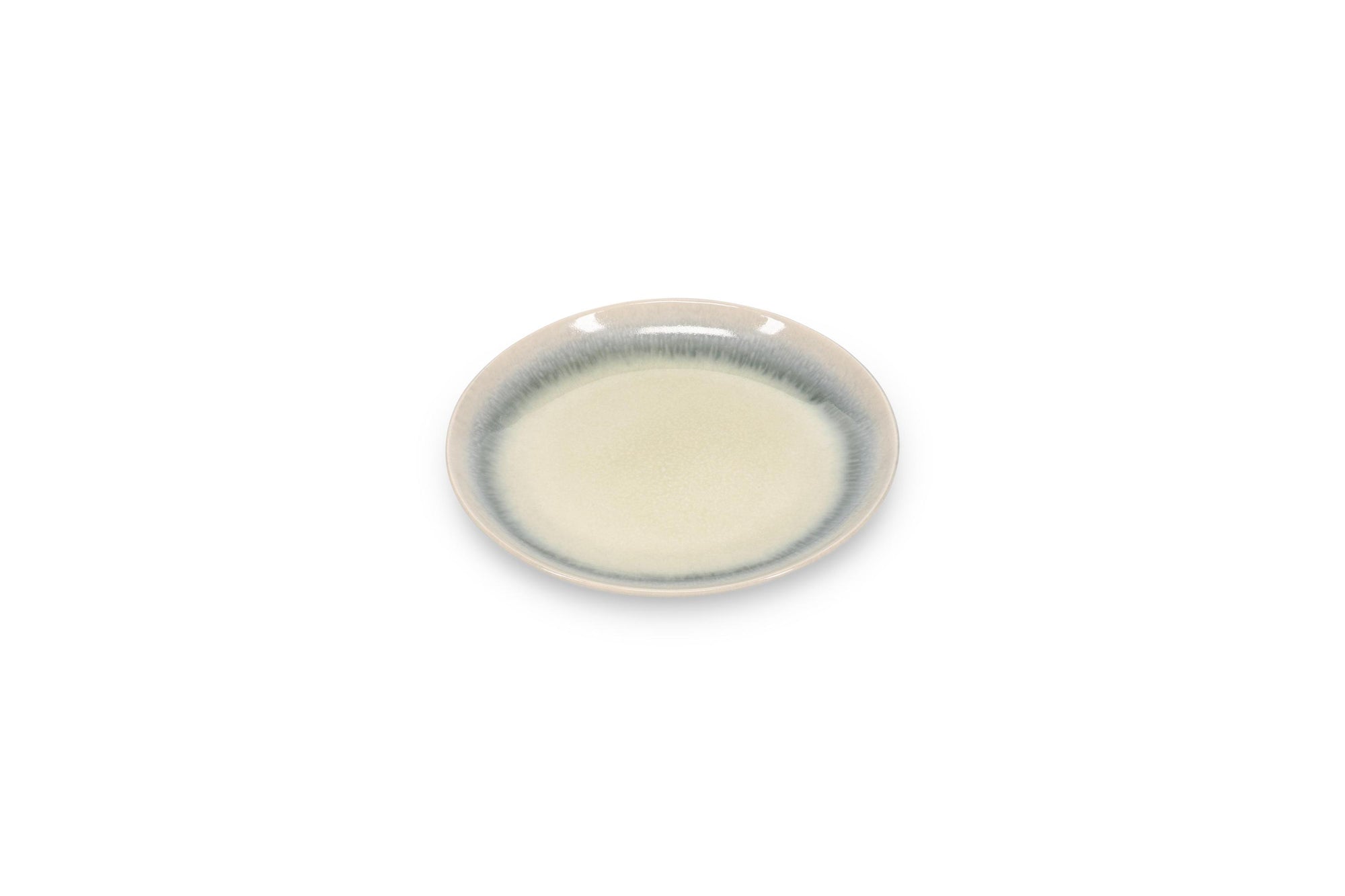 ONA - Assiette plate 15x13,5cm vert/gris Flint - 1 SET - 4 pièces