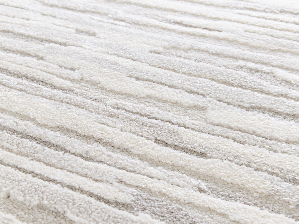 Tapis poil court RYKEN motif abstrait - Beige