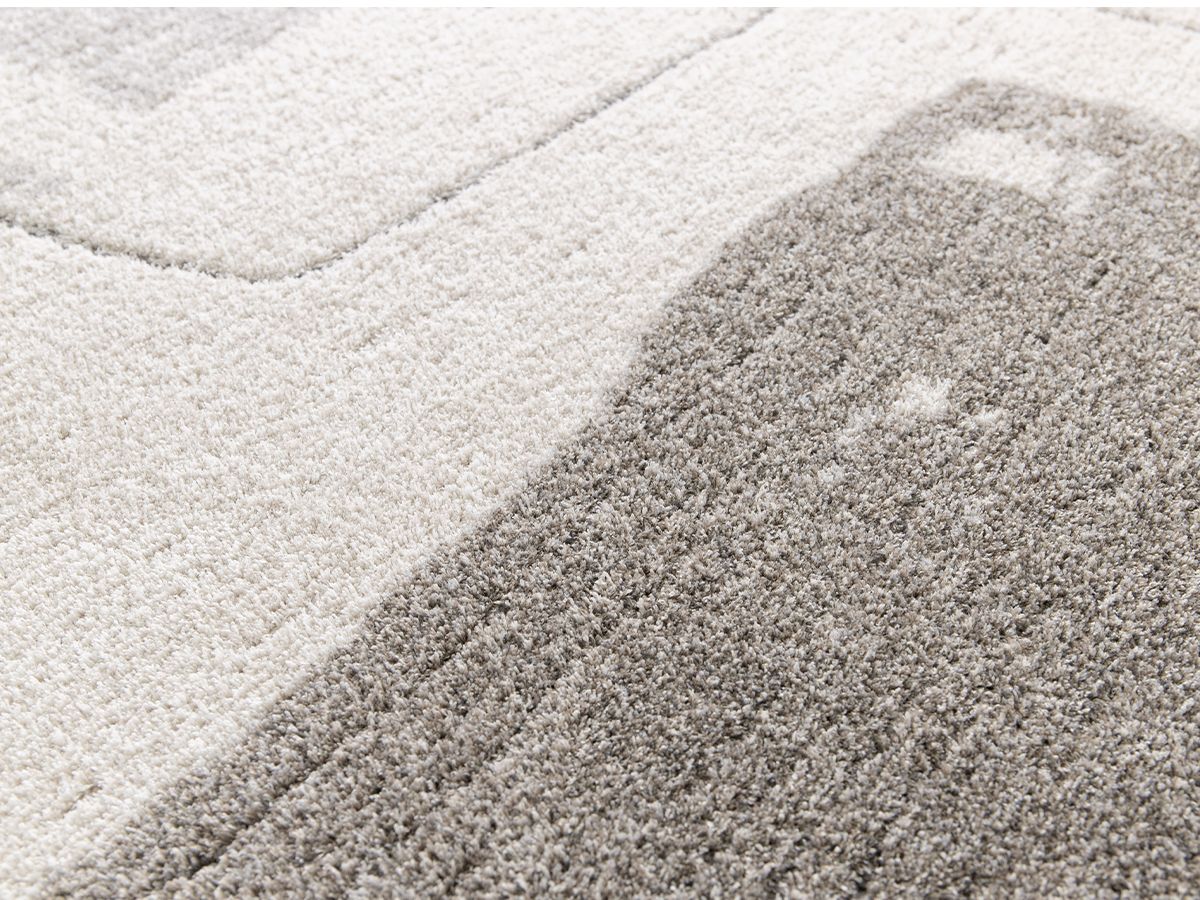 Tapis poil court EKKO motif abstrait - Gris foncé