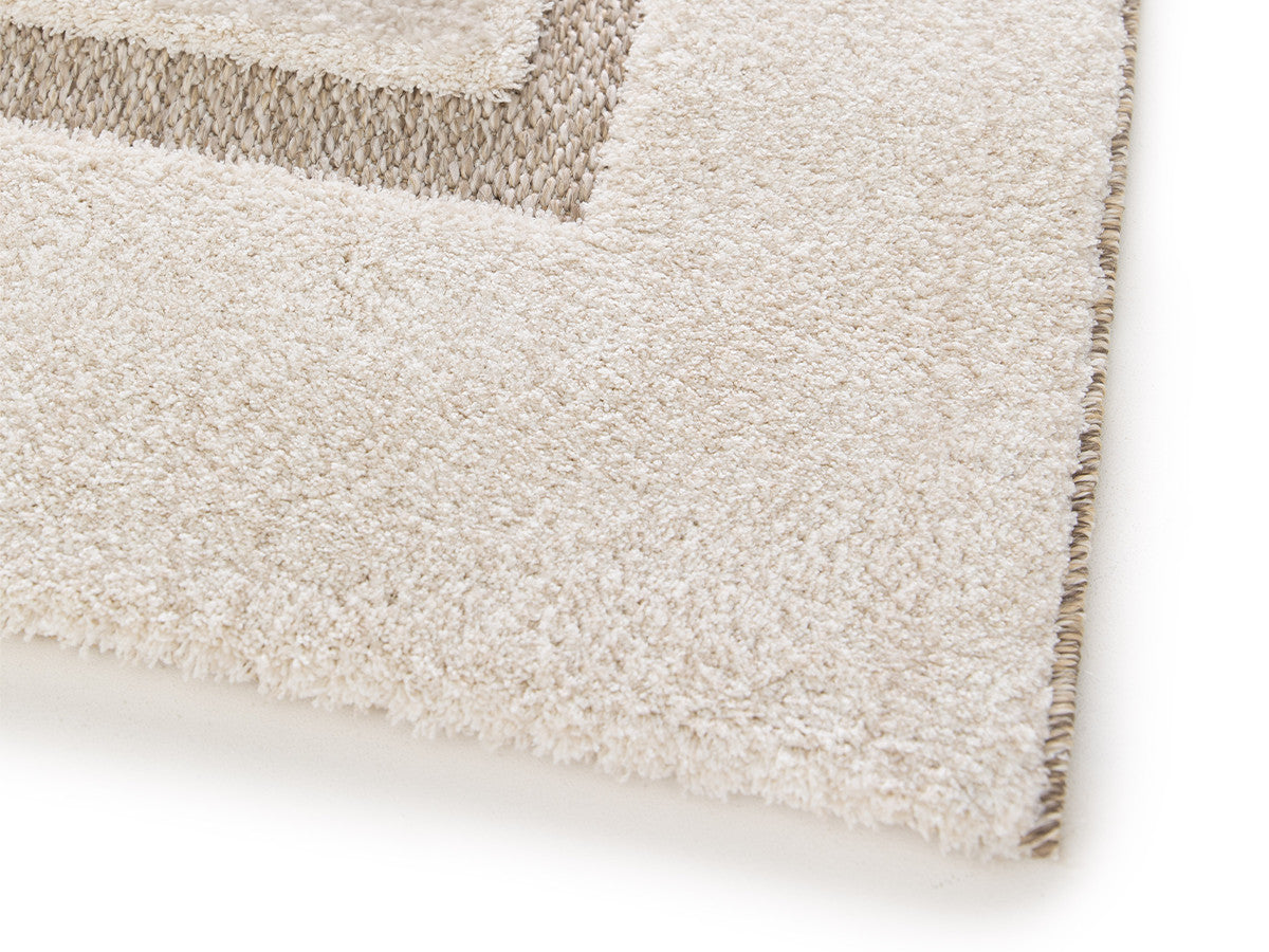Tapis poil ras ALEXANDRIA motif abstrait - Beige