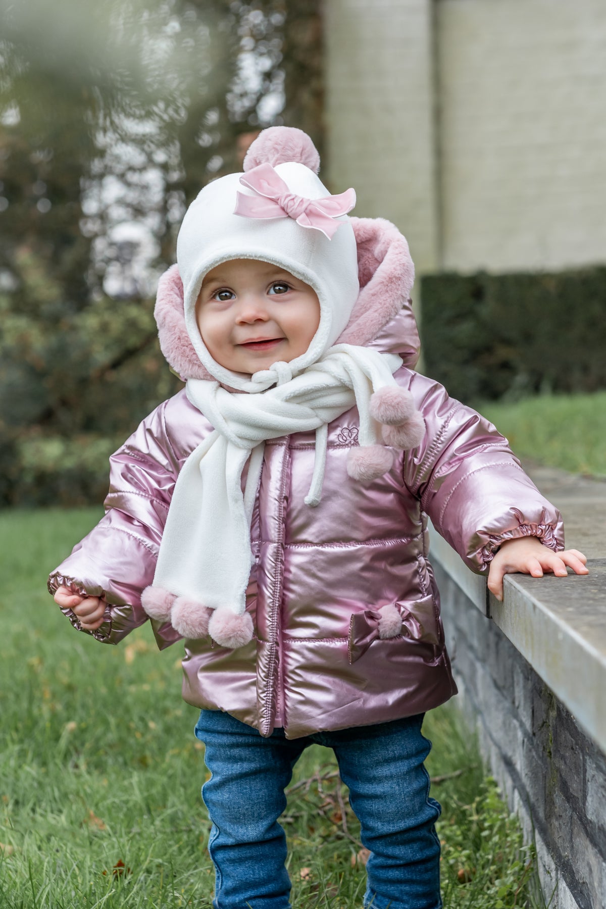 Jacket Valentina Capuchon Girl - Rose