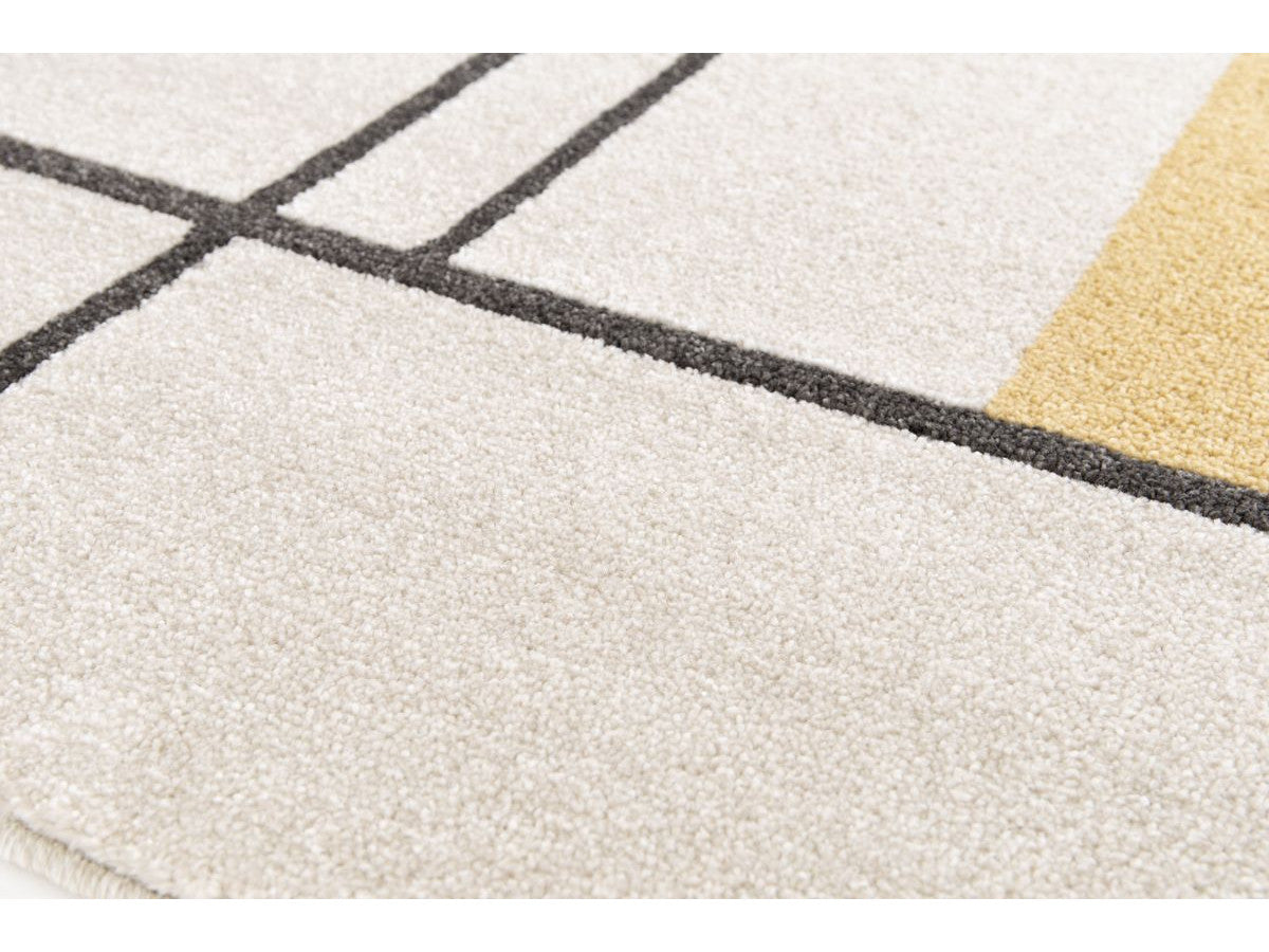 Tapis poils courts EMILIEN motifs abstraits - Multicolore