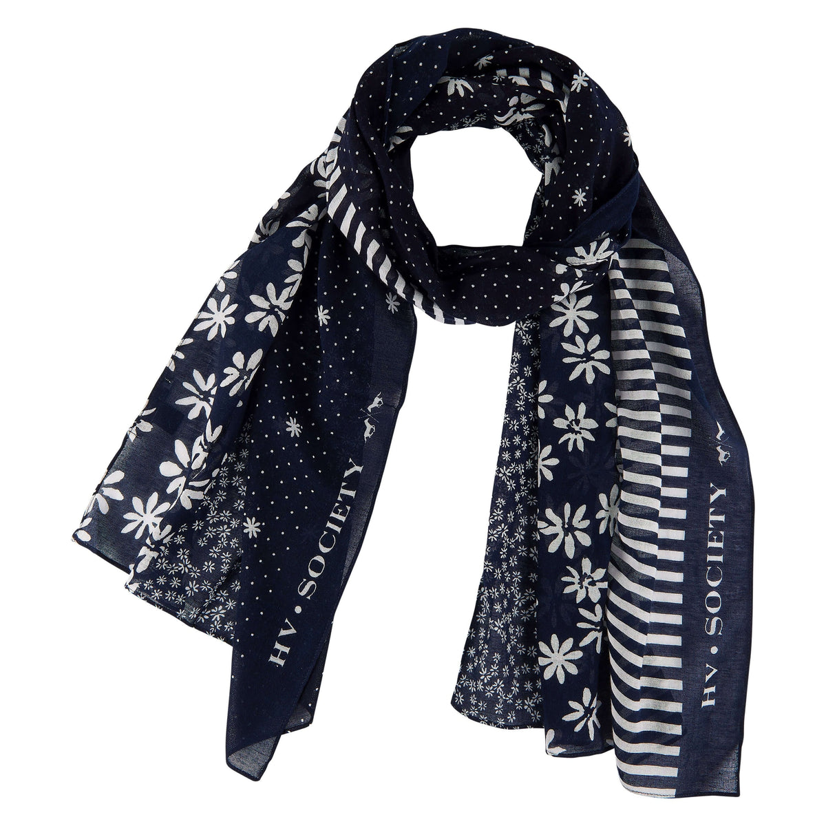 1005103108 - Scarf HVSClarice  - 5580 - Navy-White - OS