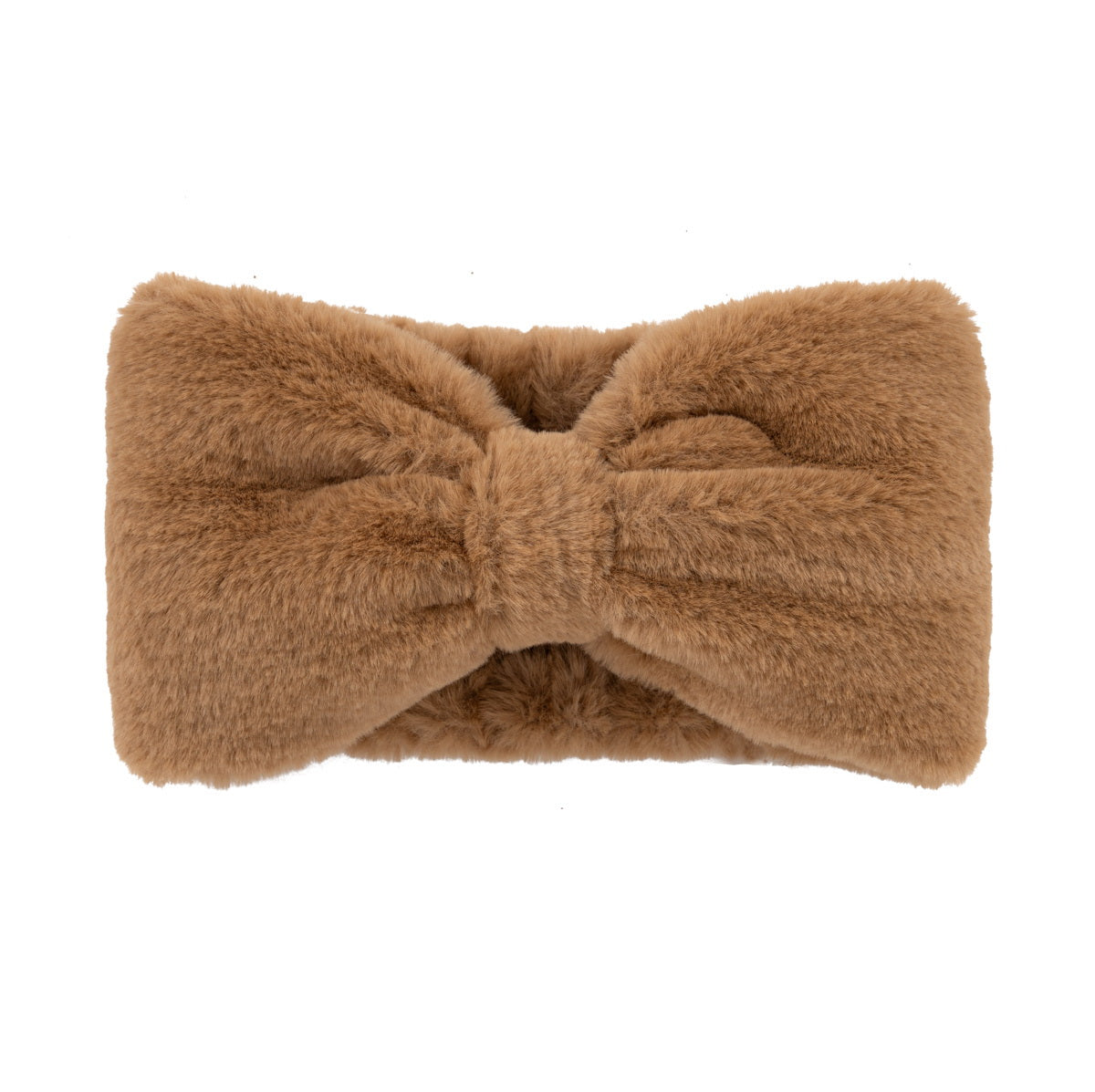 Headband Fur Bow - Beige
