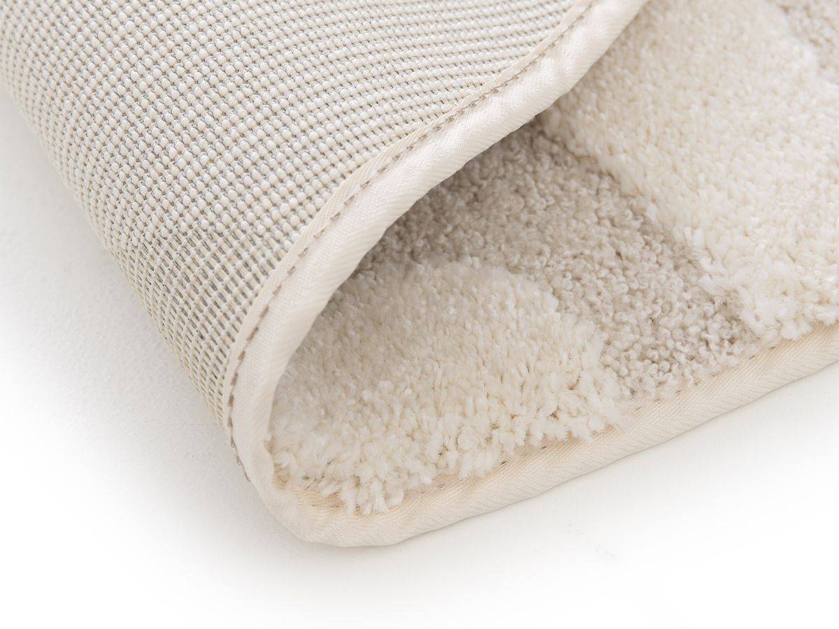 Tapis poils ras SOFTERA motif abstrait - Beige