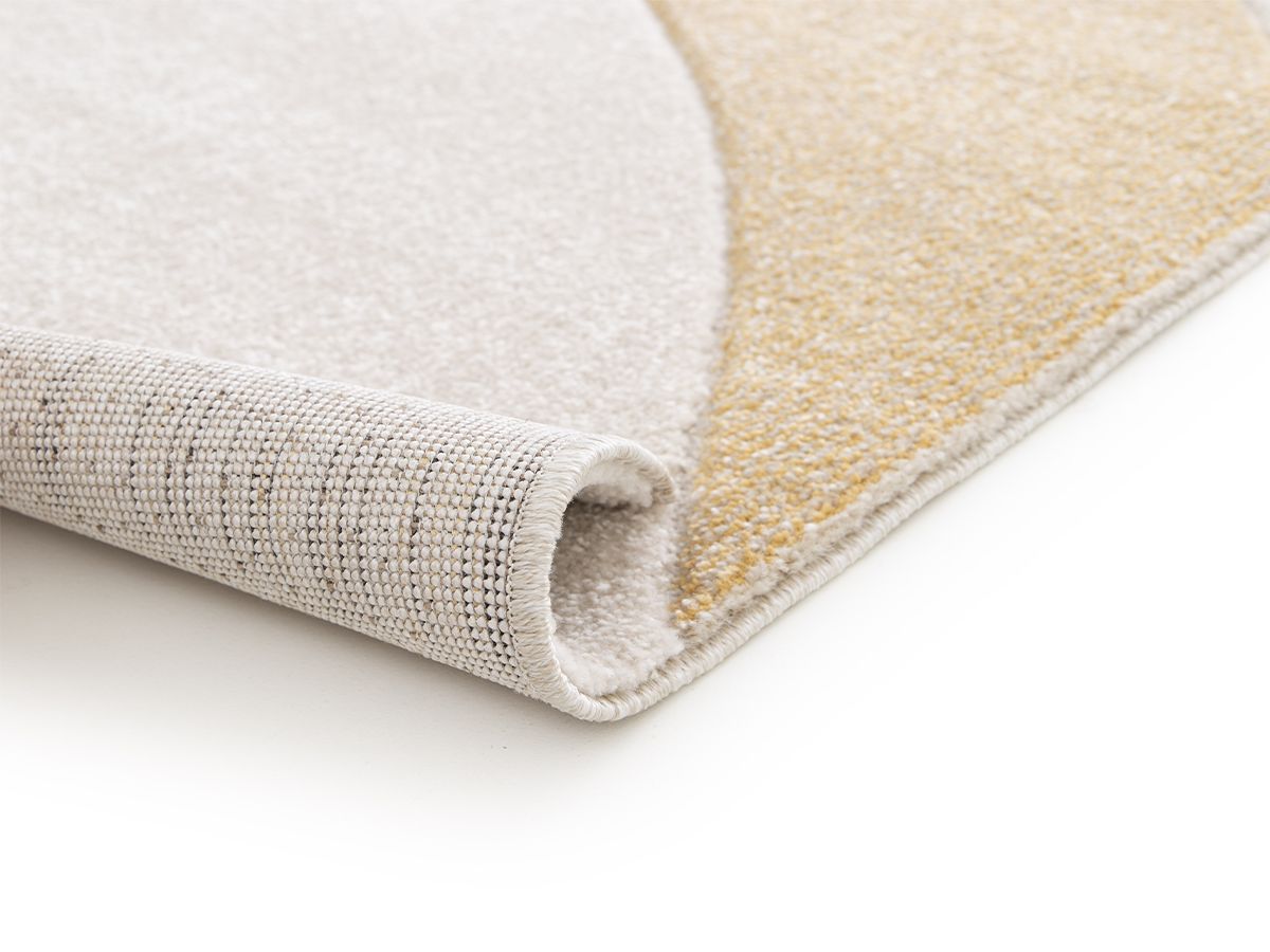 Tapis poils ras NOVA motif abstrait - Beige