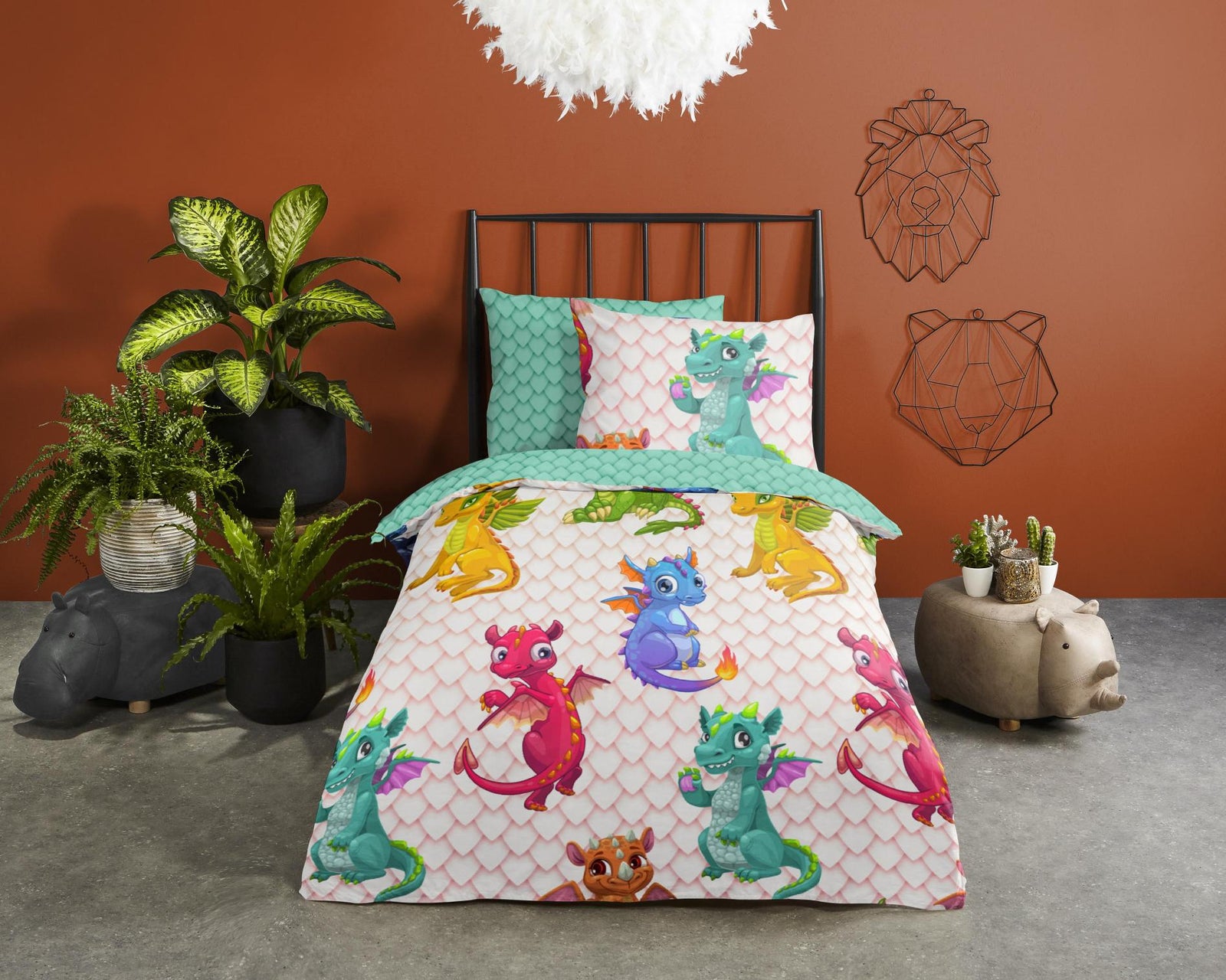 Good Morning - Housse De Couette - Dragons - Multi