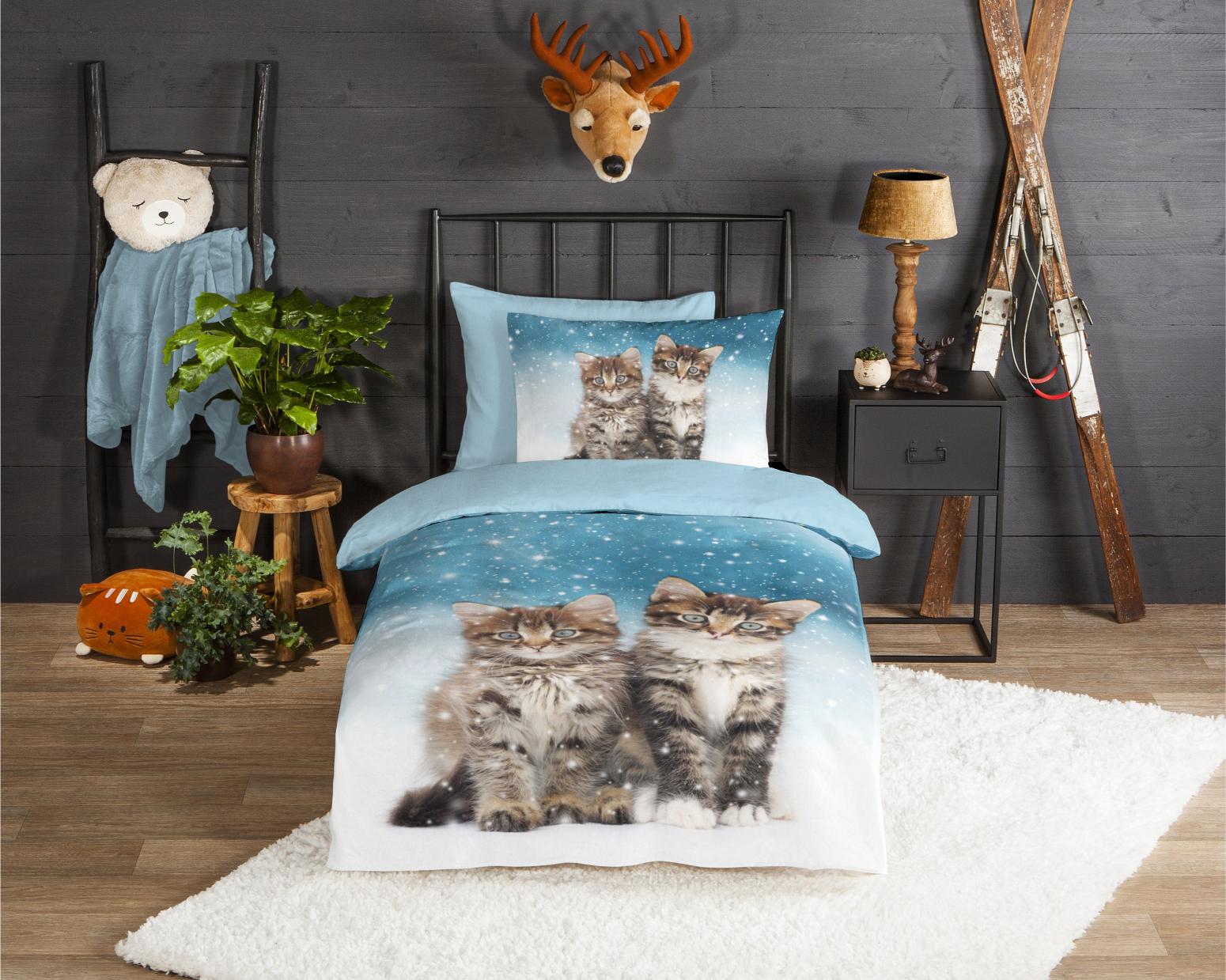 Good Morning - Housse De Couette - Family - Blue