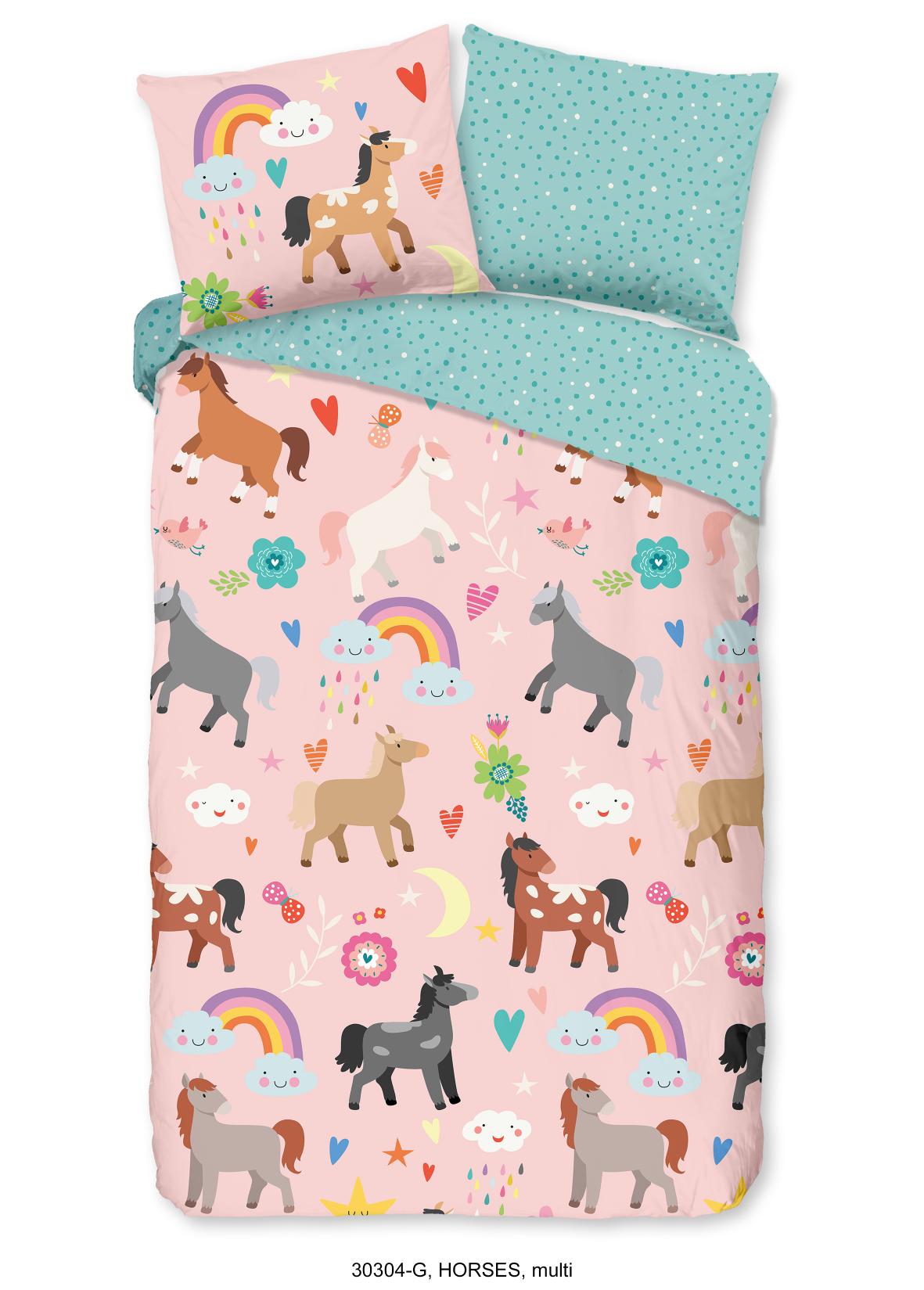 Good Morning - Housse De Couette - Horses - Multi