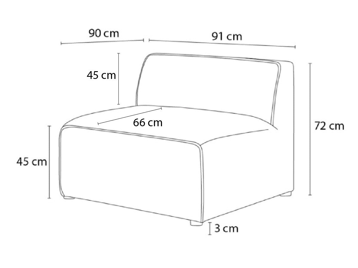 Chauffeuse 1 place pour canapé modulable ROUSSEAU tissu texturé