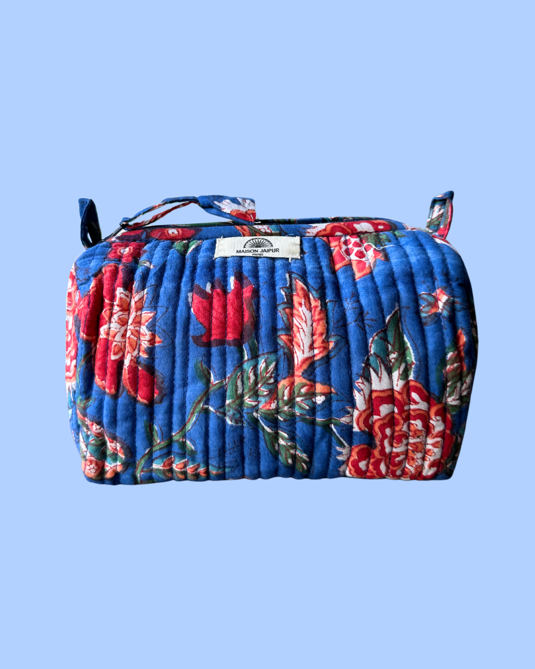 Pouch Delhi S Bleu en voile de coton