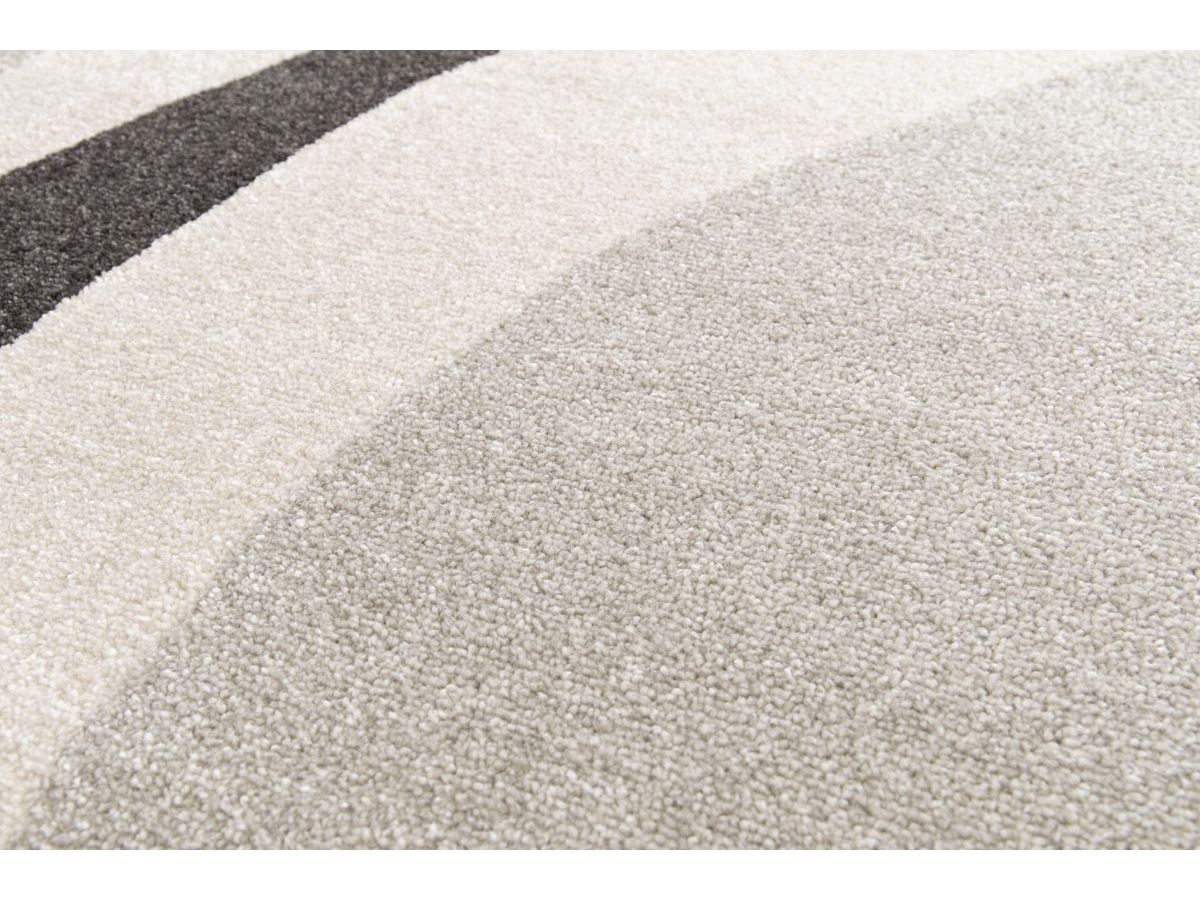 Tapis poils ras ULYS motif abstrait - Gris