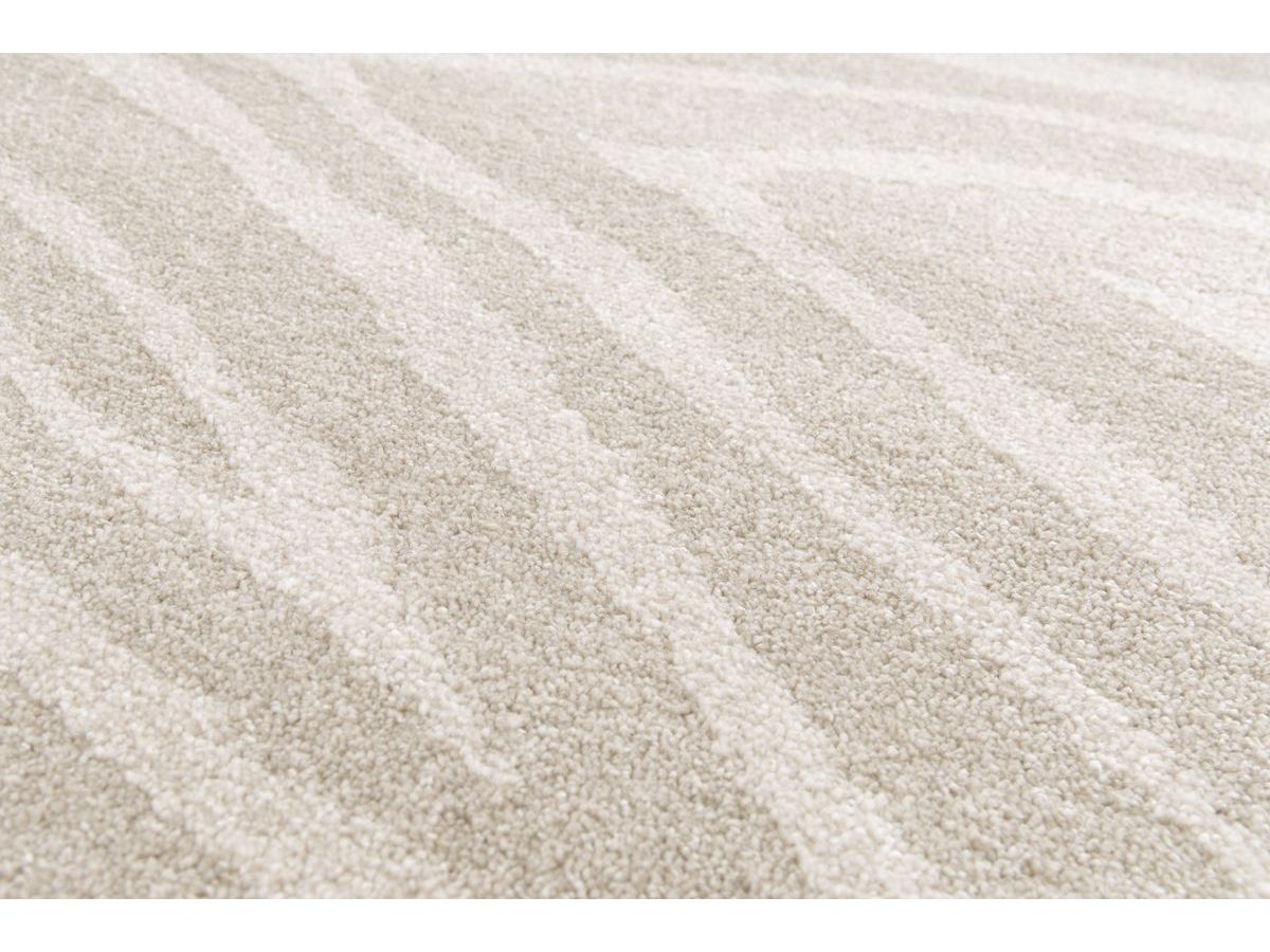 Tapis poils ras ZAYN motif abstrait - Gris