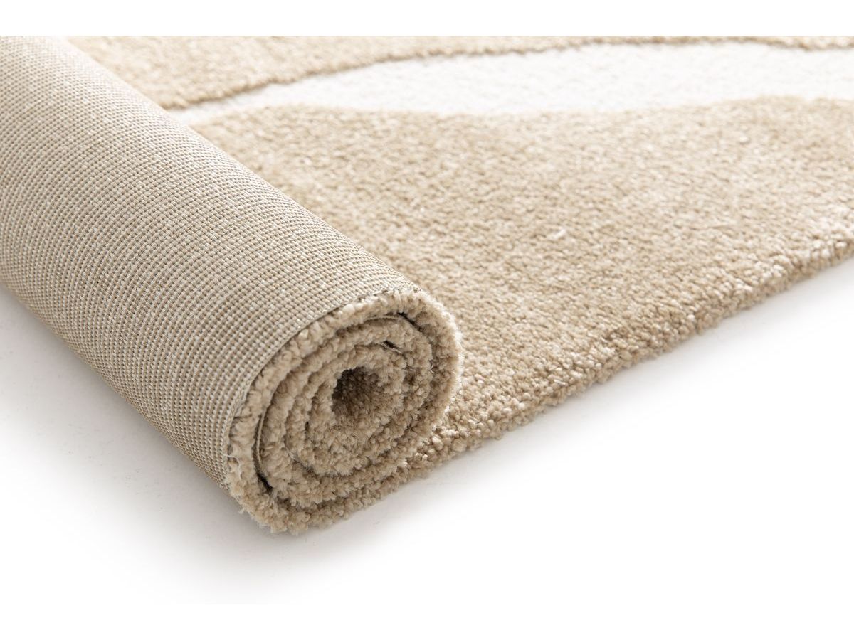 Tapis poils courts COLAS motif abstrait - Marron
