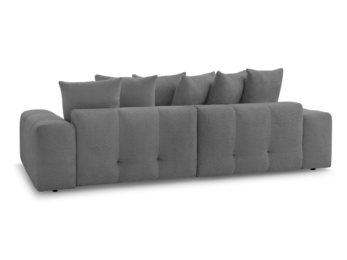Canapé droit convertible coffre ANAKIN tissu bouclette
