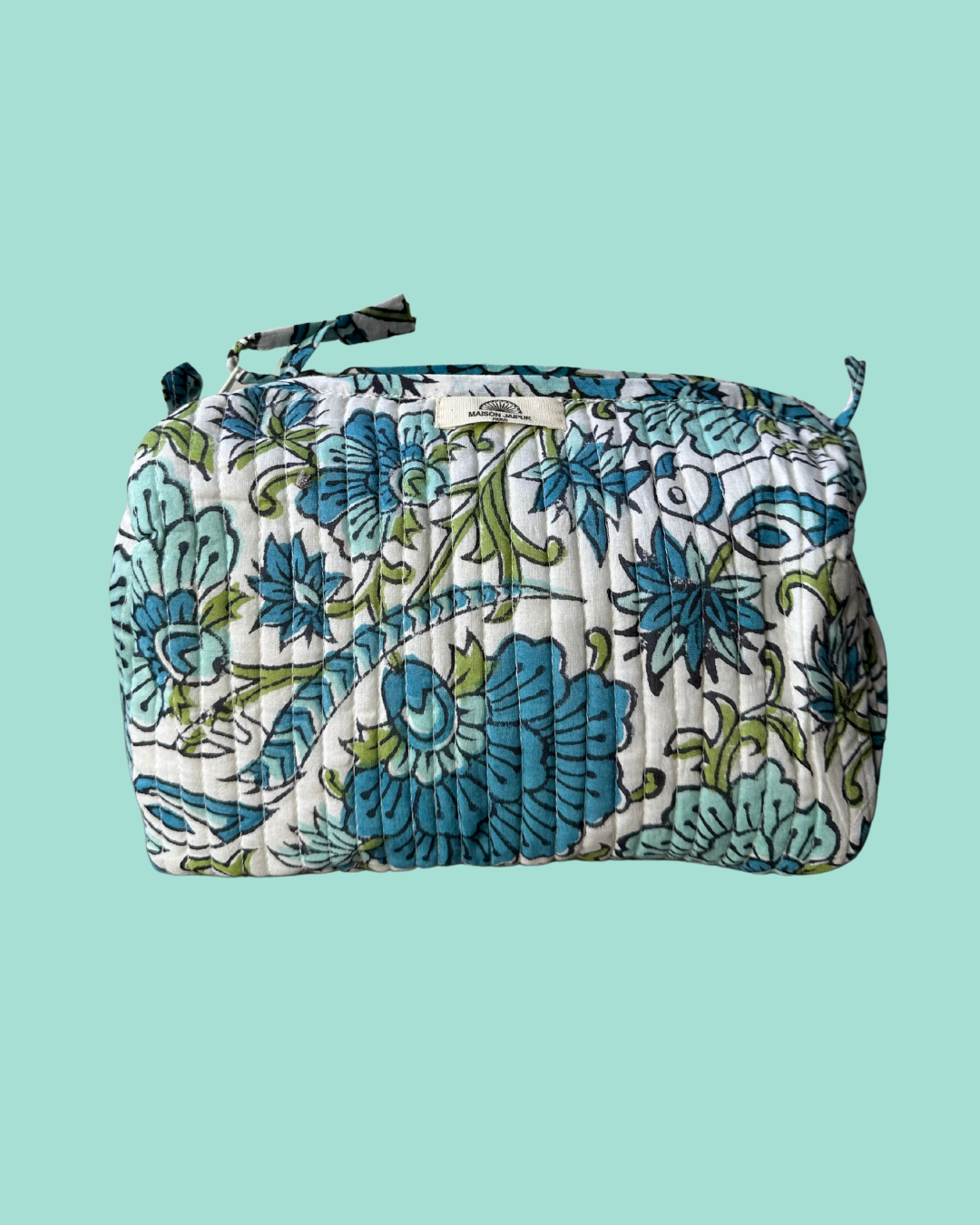 Pouch Delhi M Blanc en voile de coton