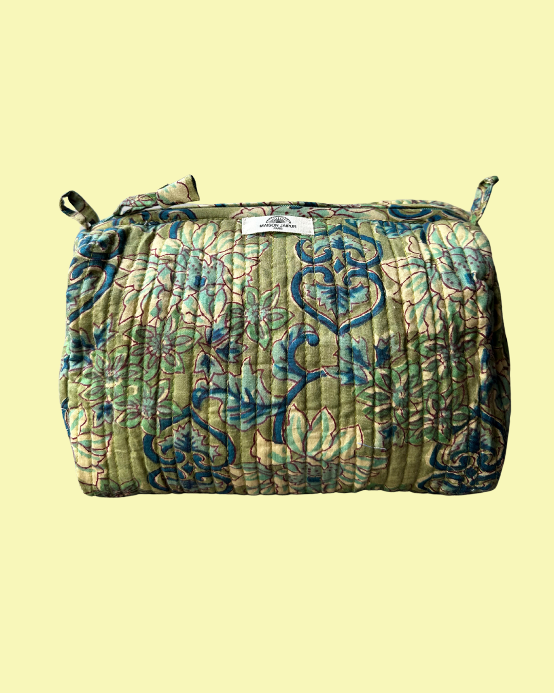 Pouch Delhi Vert en voile de coton