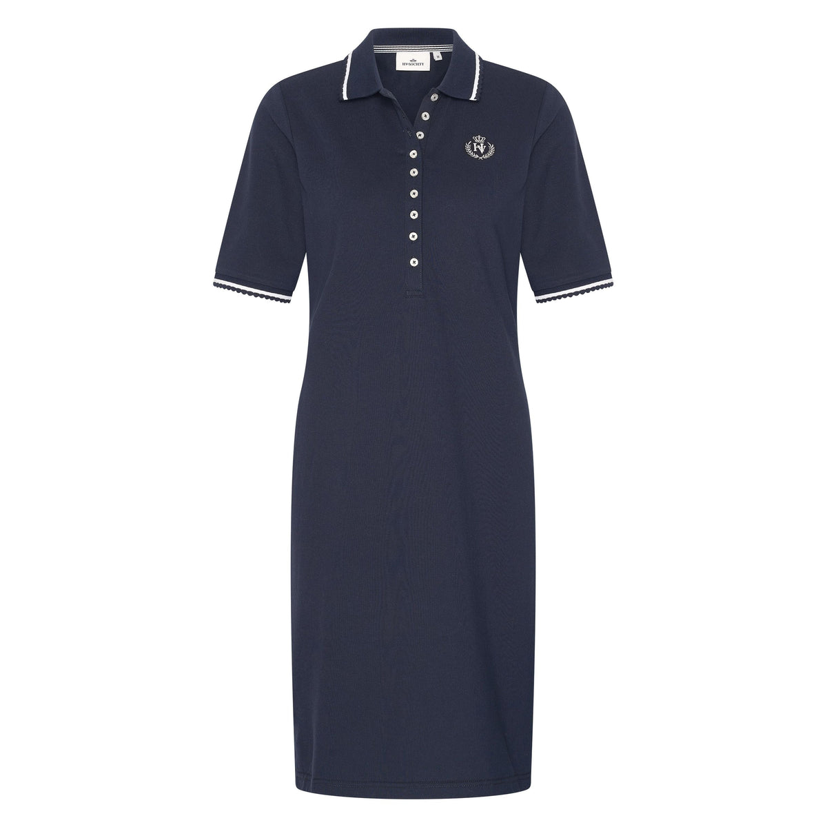0402103702 - Polo dress HVSSalina MS  - 5001 - Navy - 38