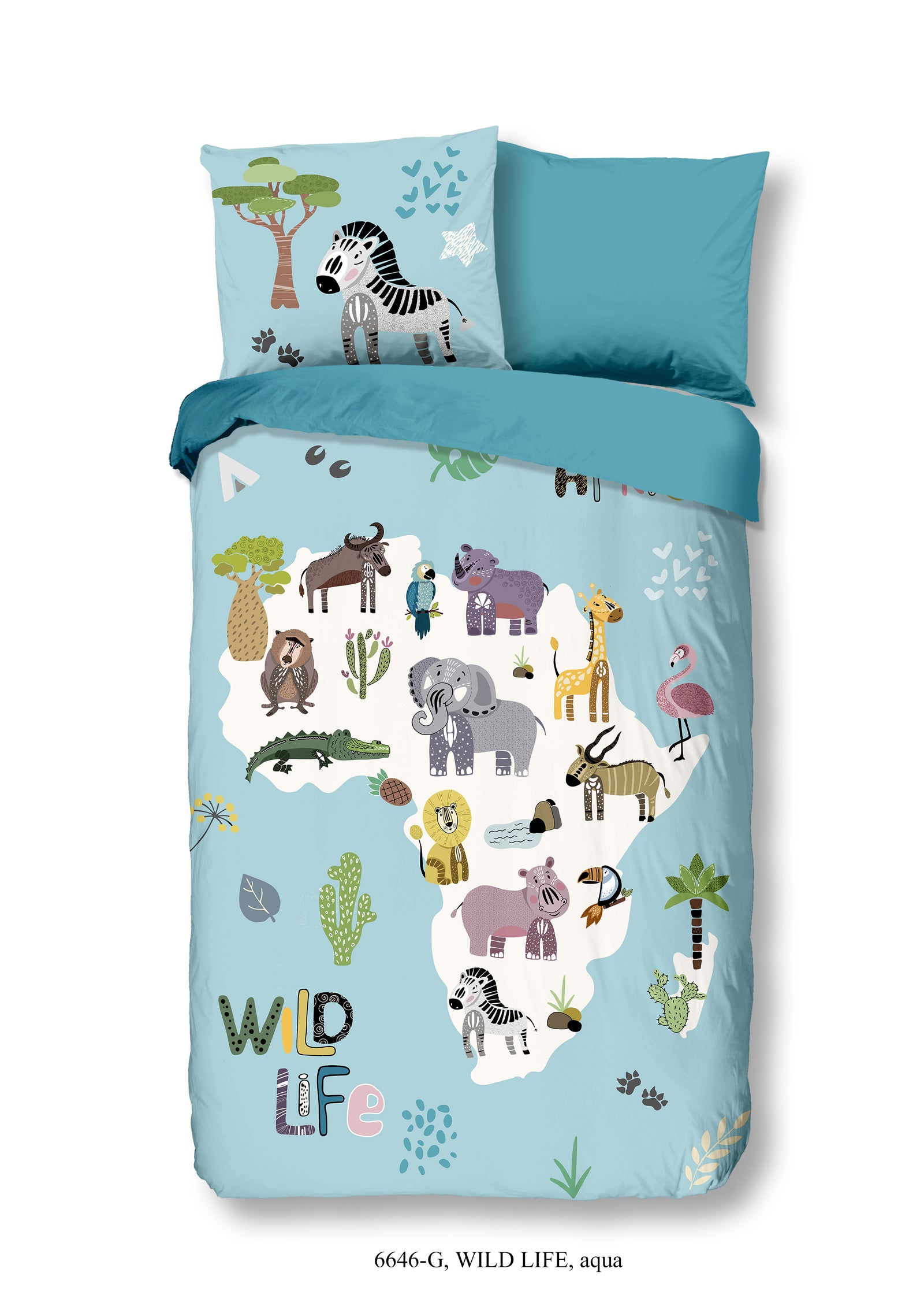 Good Morning - Housse de couette - Wildlife - Aqua