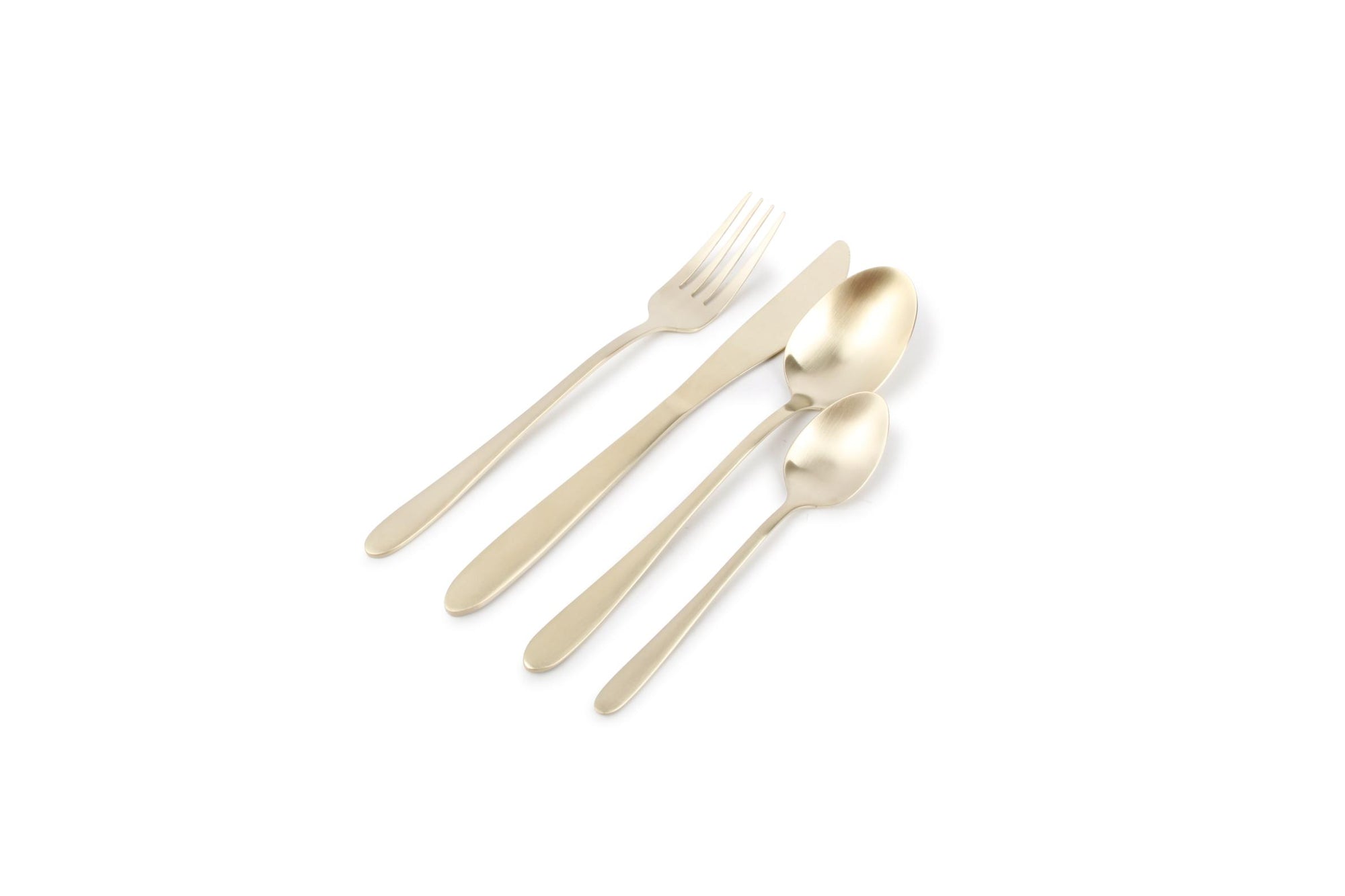 ONA - Set de couverts 24 pièces mat champagne Slim