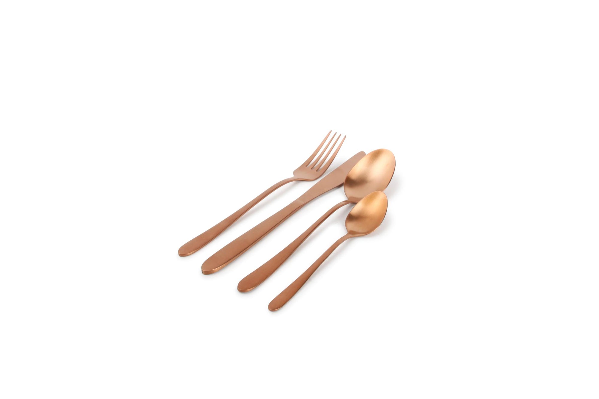 ONA - Set de couverts 24 pièces mat or rose Slim