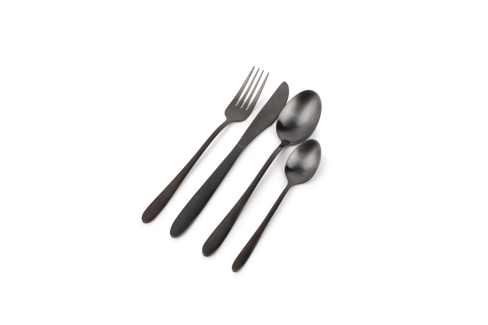 ONA - Set de couverts 24 pièces mat noir Slim