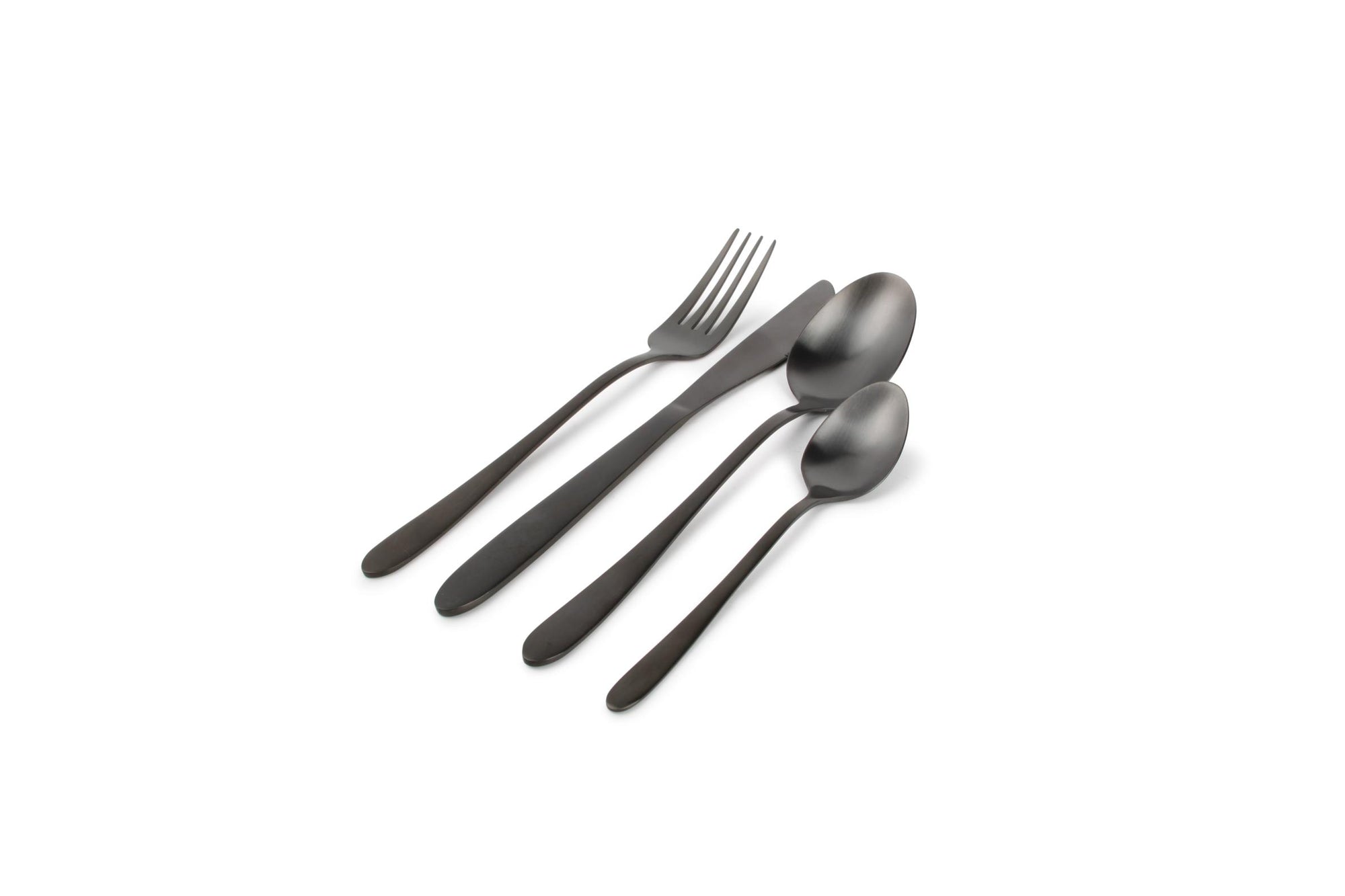 ONA - Set de couverts 24 pièces mat noir Slim