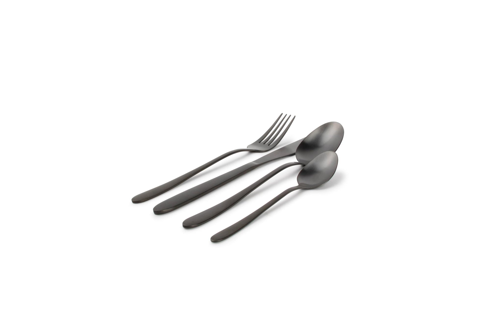 ONA - Set de couverts 24 pièces mat noir Slim